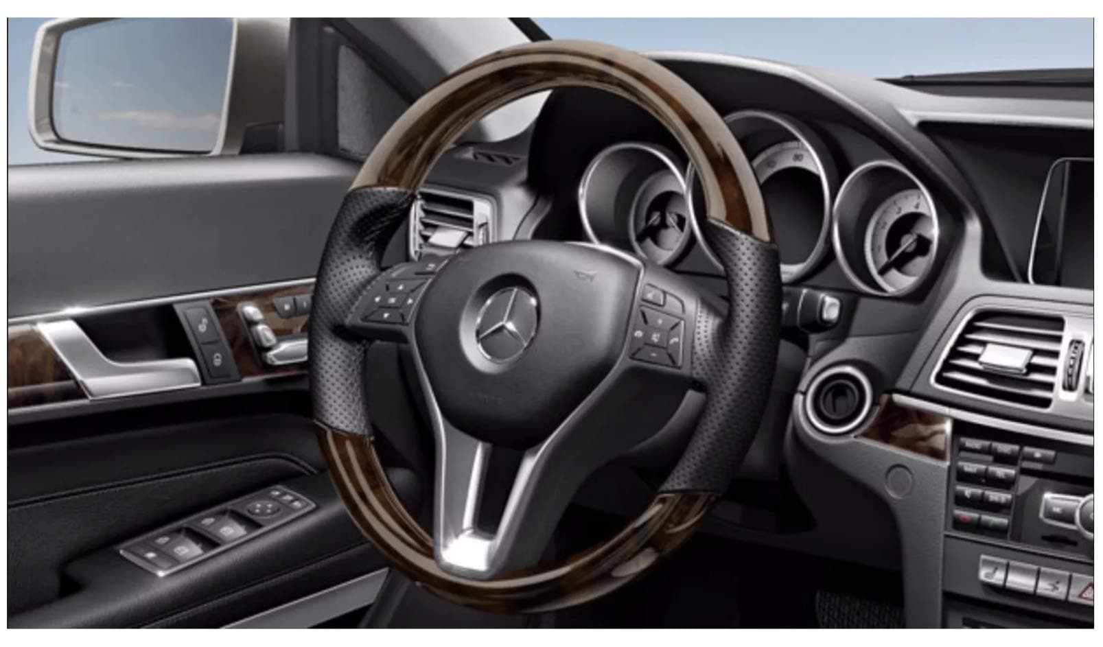 FITS 2009 2010 2011 2012 2013 2014 2015 Mercedes E 350 E 550 M 350 GL 350 Peeling Steering Wheel Push Button Repair Decal Overlay Kit