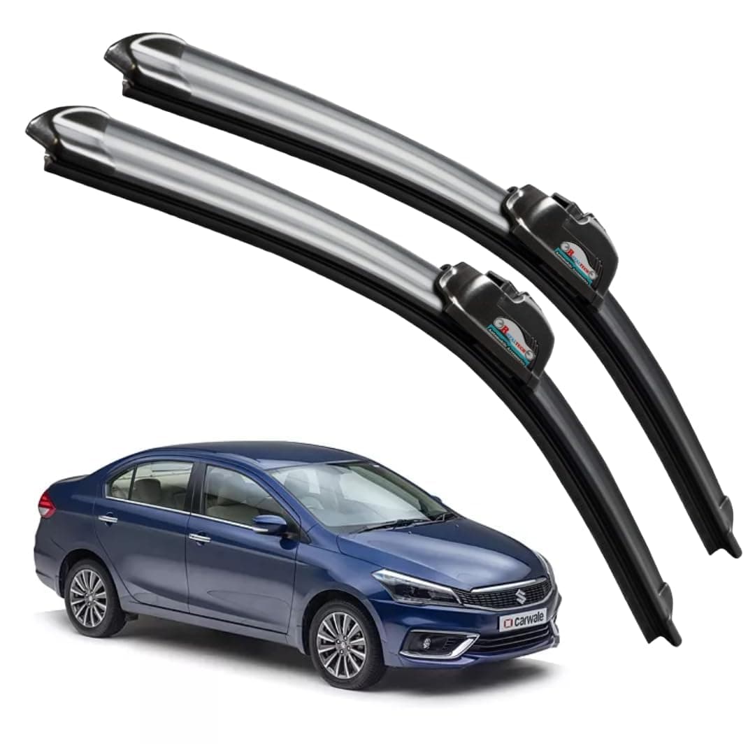 CARNYX Frameless Windshield Wiper Blades, Front Car Wipers Set of 2, Noise-Free, Durable Performance Compatible with (Ciaz (2012-2018) (D-24,P-16))