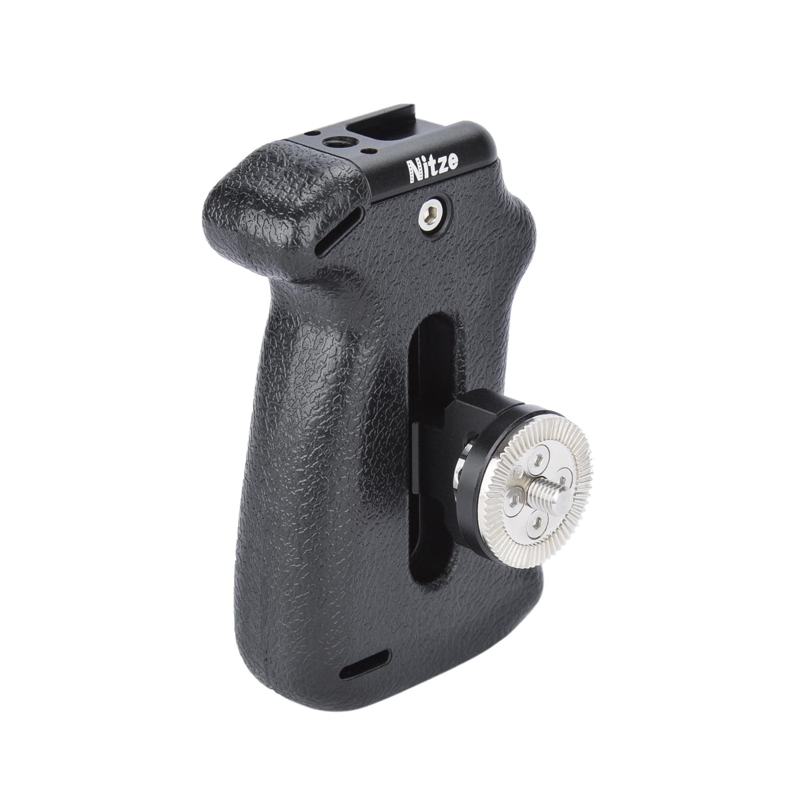 Rosette Side Handle, Camera Side Handle with Rosette for ARRI Standard, Built-in Cold Shoe and 1/4" Locating Hole, Up/Down and Left/Right Adjustable - PA22-H1