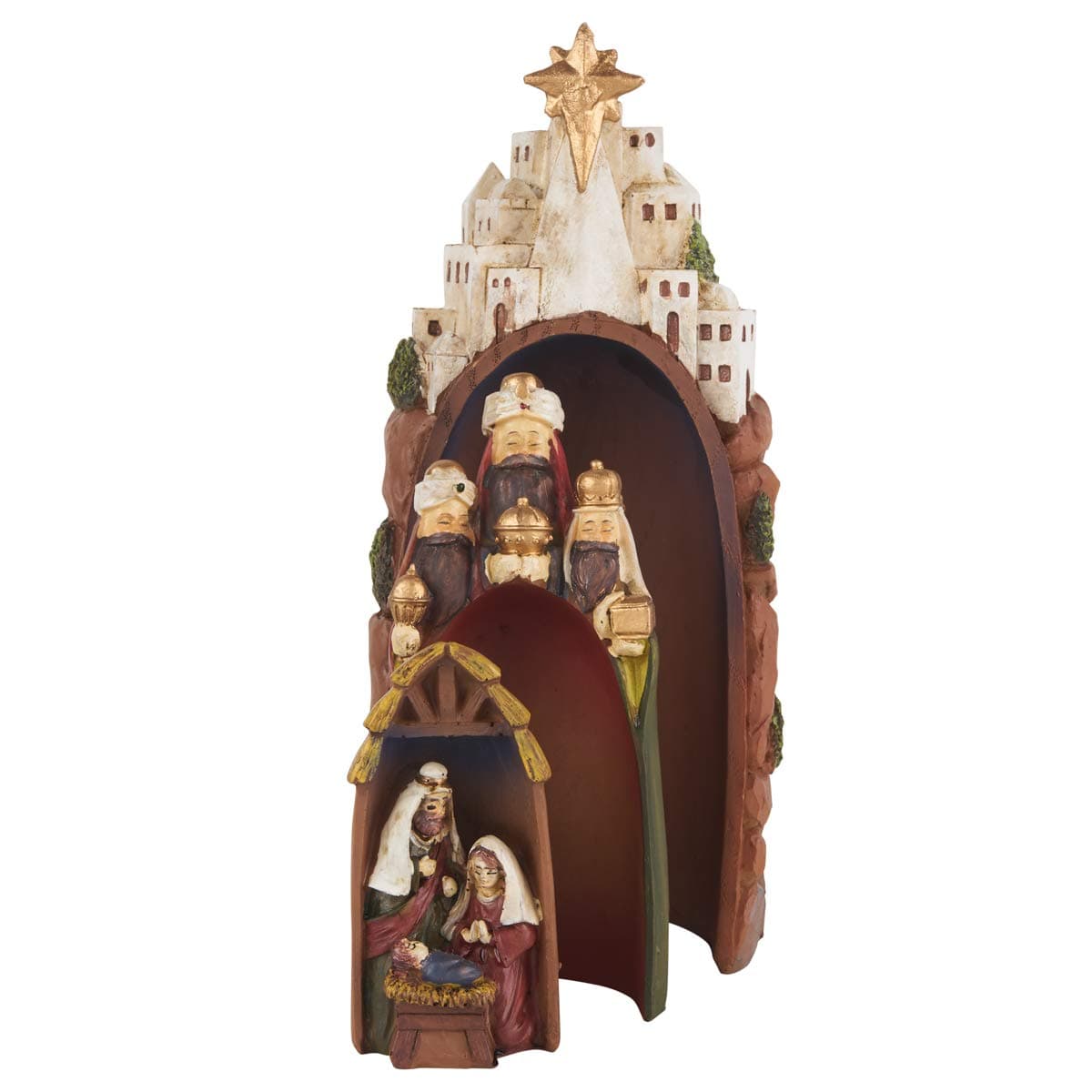 Nesting Nativity Set - Christmas Nativity Set - Nativity Sets for Christmas Indoor - Manger Scene Christmas Decorations - Christmas Nativity - Holy Family Nativity Scene - (3 PC Set)