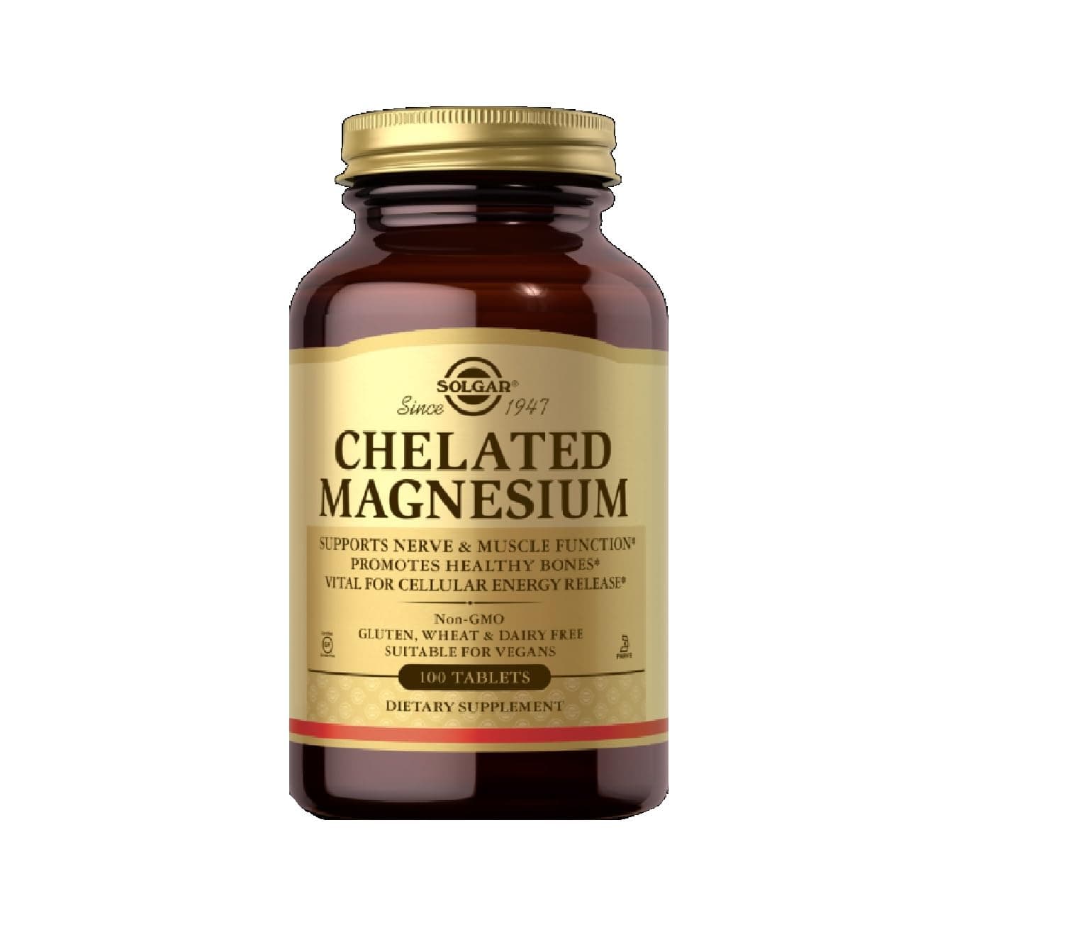 Solgar Chelated Magnesium, 100 Tablets
