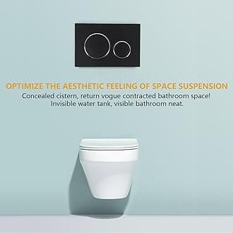 Flush Plate,Dual Flush Toilet Flush System with Flush Lever Fits for Geberit Sigma 20 UP300 & 320 Series Toilet Tlush System Replacement (Matte Black with Silver Ring)