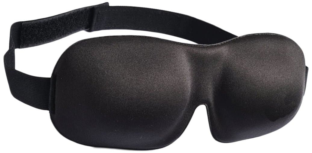 Sleep Mask ,Sleep Mask, Light Blocking, Features Memory Foam, Insomnia Aid, Includes Carry Pouch and Ear Plugs, For Travel, Shift Work, Meditation, Migraines -Black