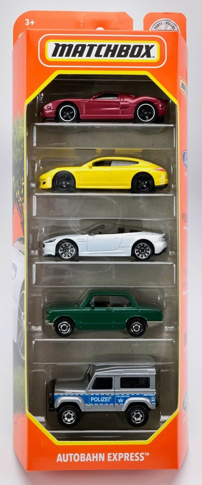 Autobahn Express 5 Pack, 1:64 Scale Vehicles, Multicolor