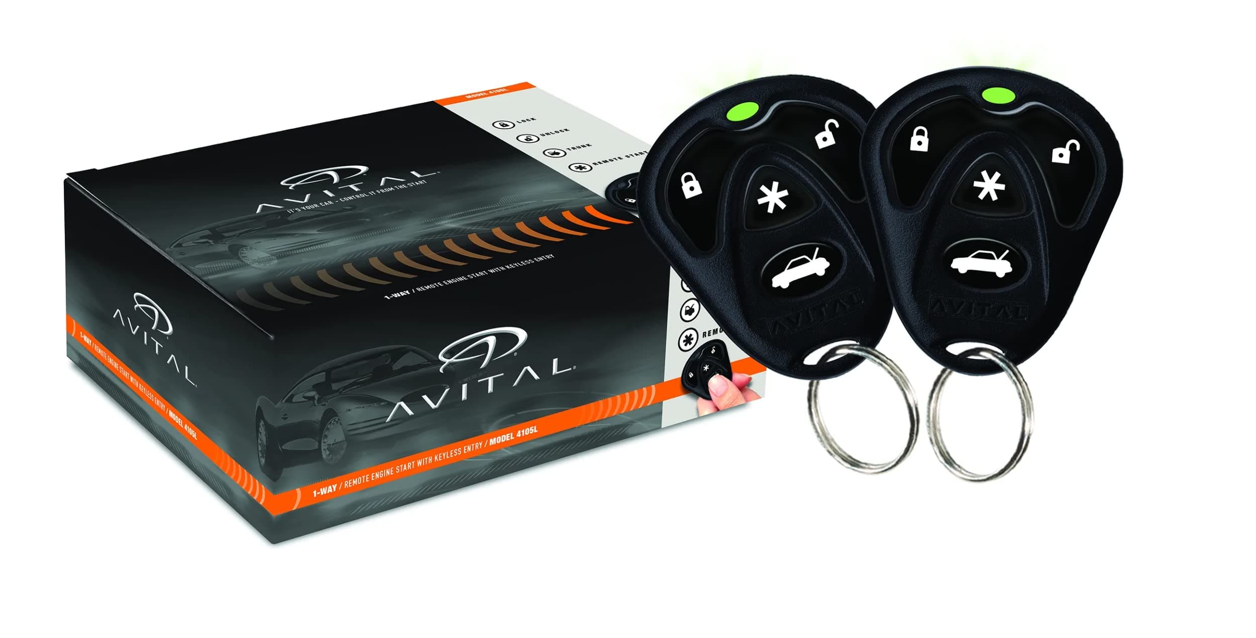 4105L 1-Way Remote Start System with 4-Button Remote