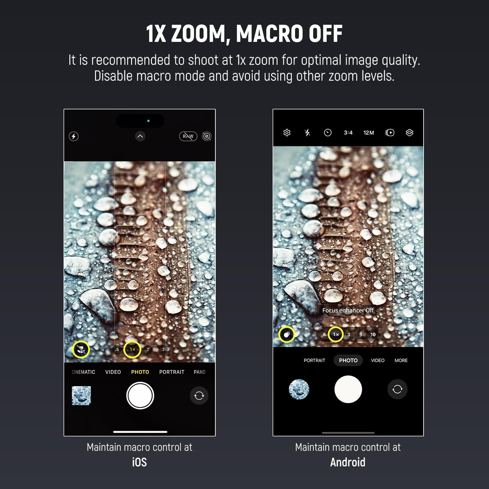 10X Macro Lens with 17mm Thread, Glass-based Construction, Prime Lens Design, Compatible with 17mm Threaded Accessories, iPhone 15 Pro Max, Samsung Galaxy S24 Ultra