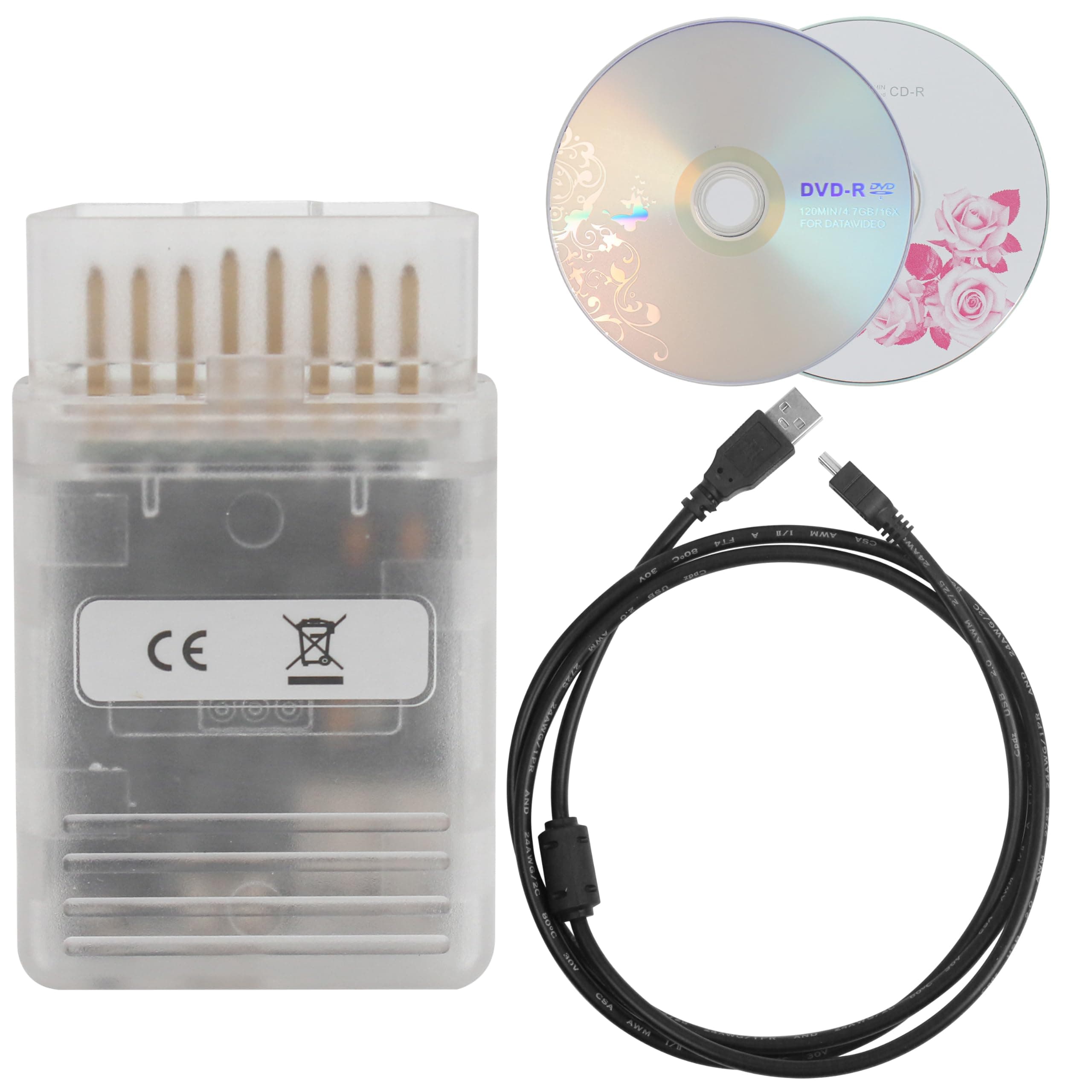 Openport 2.0 Tactrix Set: Diagnostic Car Code Scanner & Test Line Set - ISO9141/ISO14230 Chip Reader, Compliant with OBDII Connector (2*CD, 1*Cable, 1*OpenPort 2.0/Set)