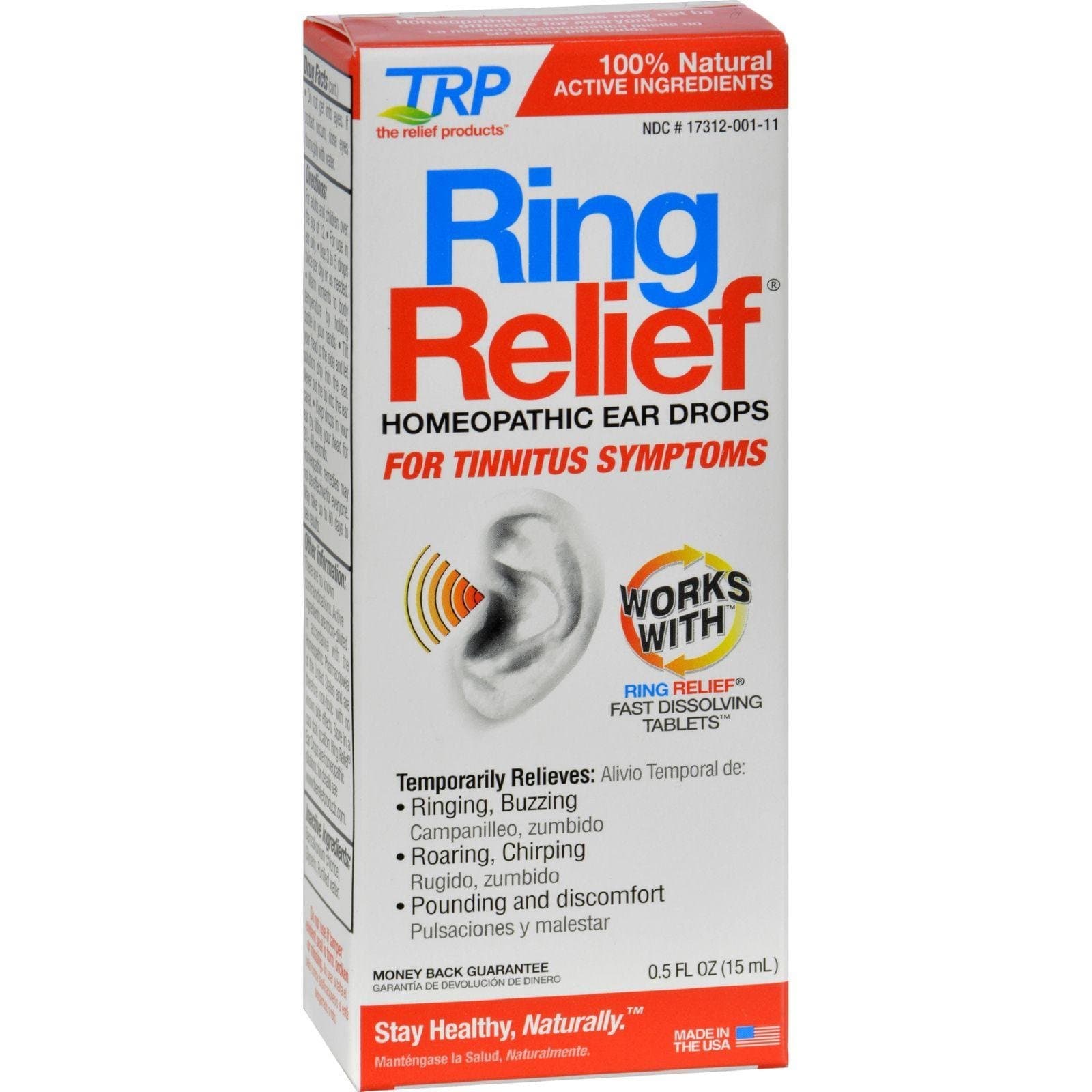 Ring Relief Homeopathic Ear Drops, 0.33-Ounce Package