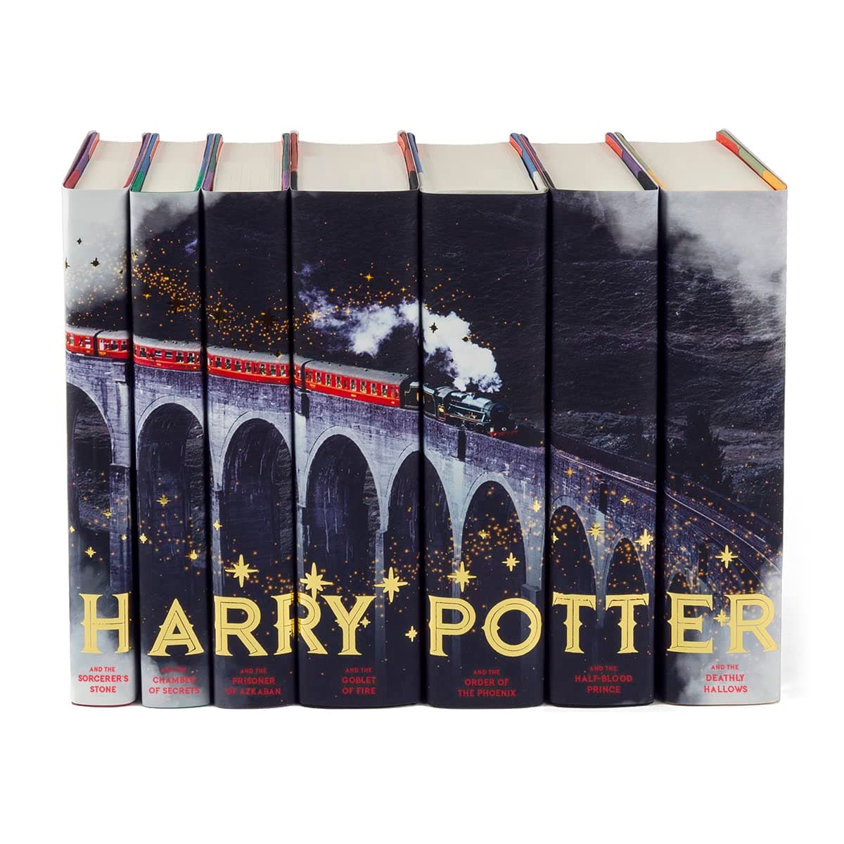 Juniper Books - Harry Potter 7 Volume Boxed Set: Train Design with Metallic Gold - Custom Designed Collectible