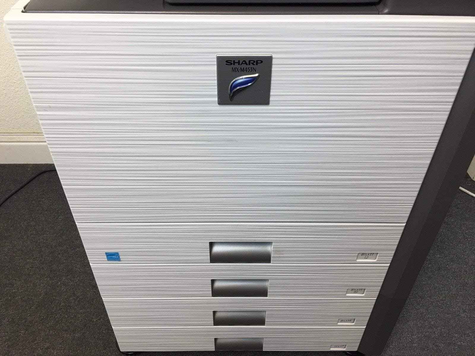 Sharp MX-M453N Copier Printer Scanner Network with 4 drawers staple & hole punch (Renewed)