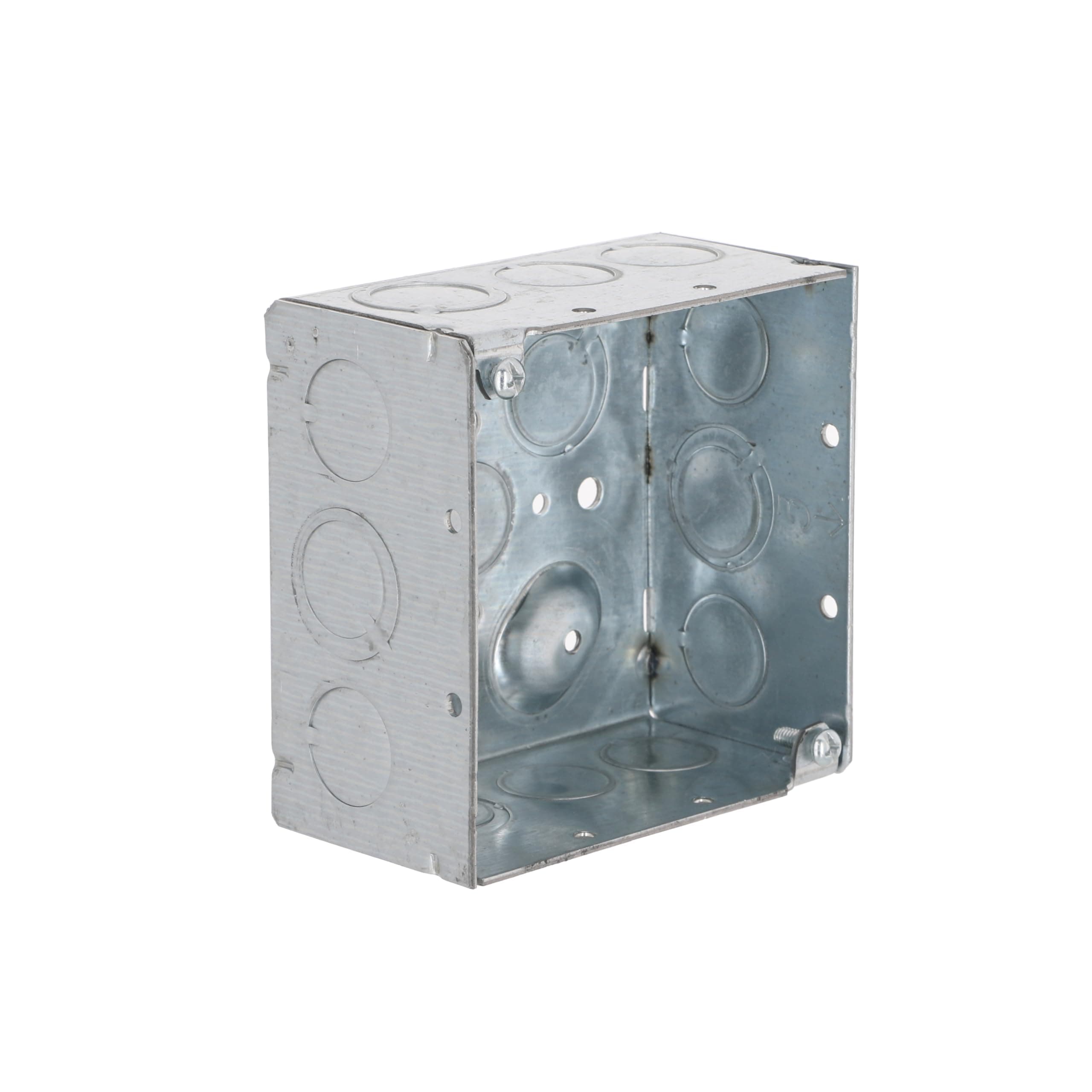 Hubbell-Raco 232 Square Box, 2-1/8" Depth, 1/2"-3/4" Knock-Out, 4" (Pack of 25)