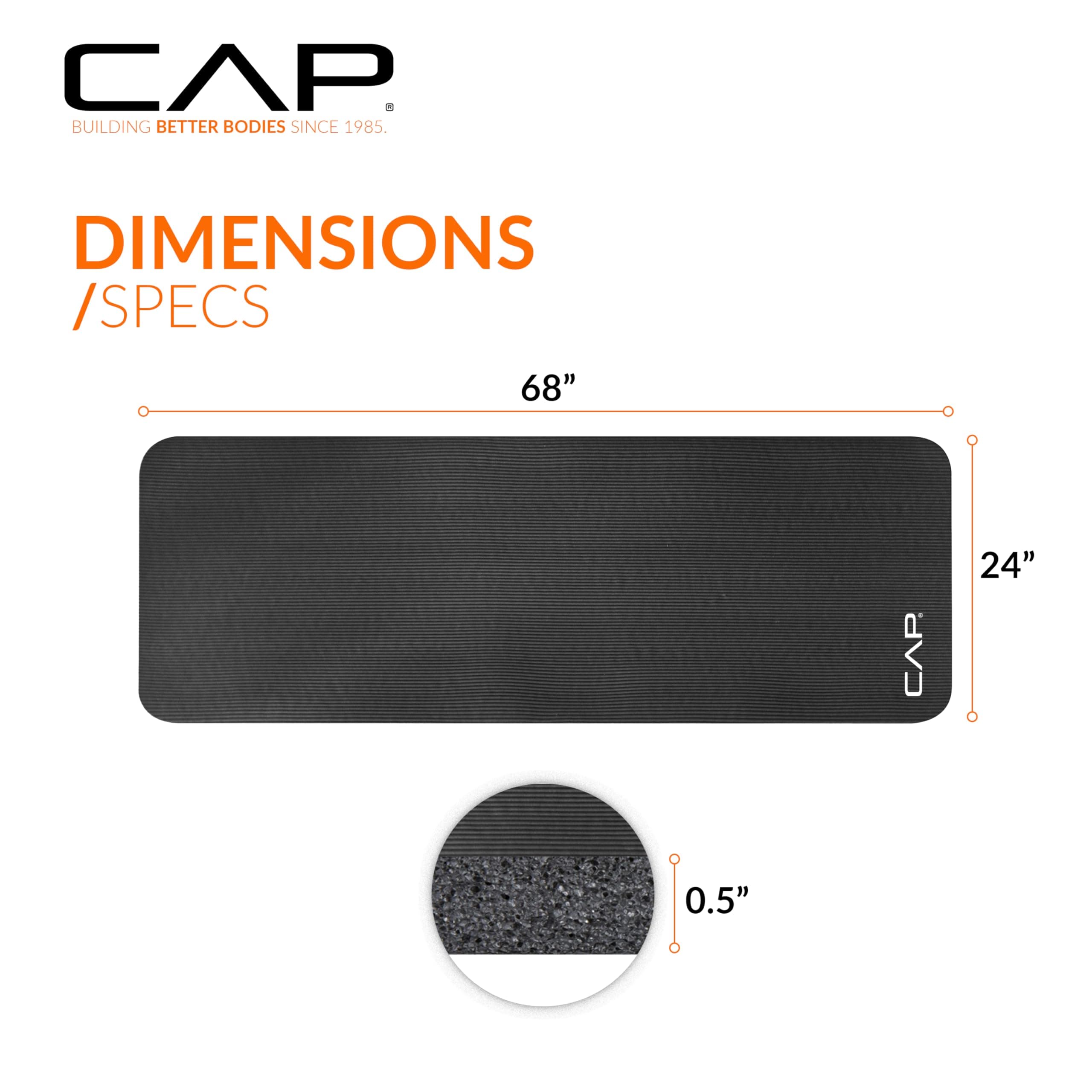 CAP Barbell High Density Exercise Mat with strap | Multiple options