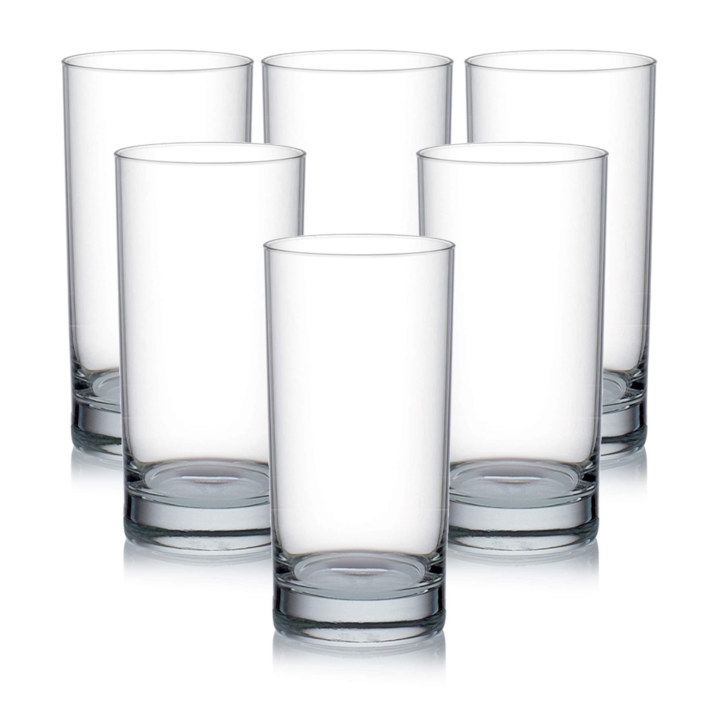 Ocean San Marino Hi Ball Glass, Set Of 6, Clear, 350 Ml, B00412, Mocktail Glass, Highball Glass, Tall Glass, Beverage Glass, Long Drink Glass, Water Glass, Juice Glass