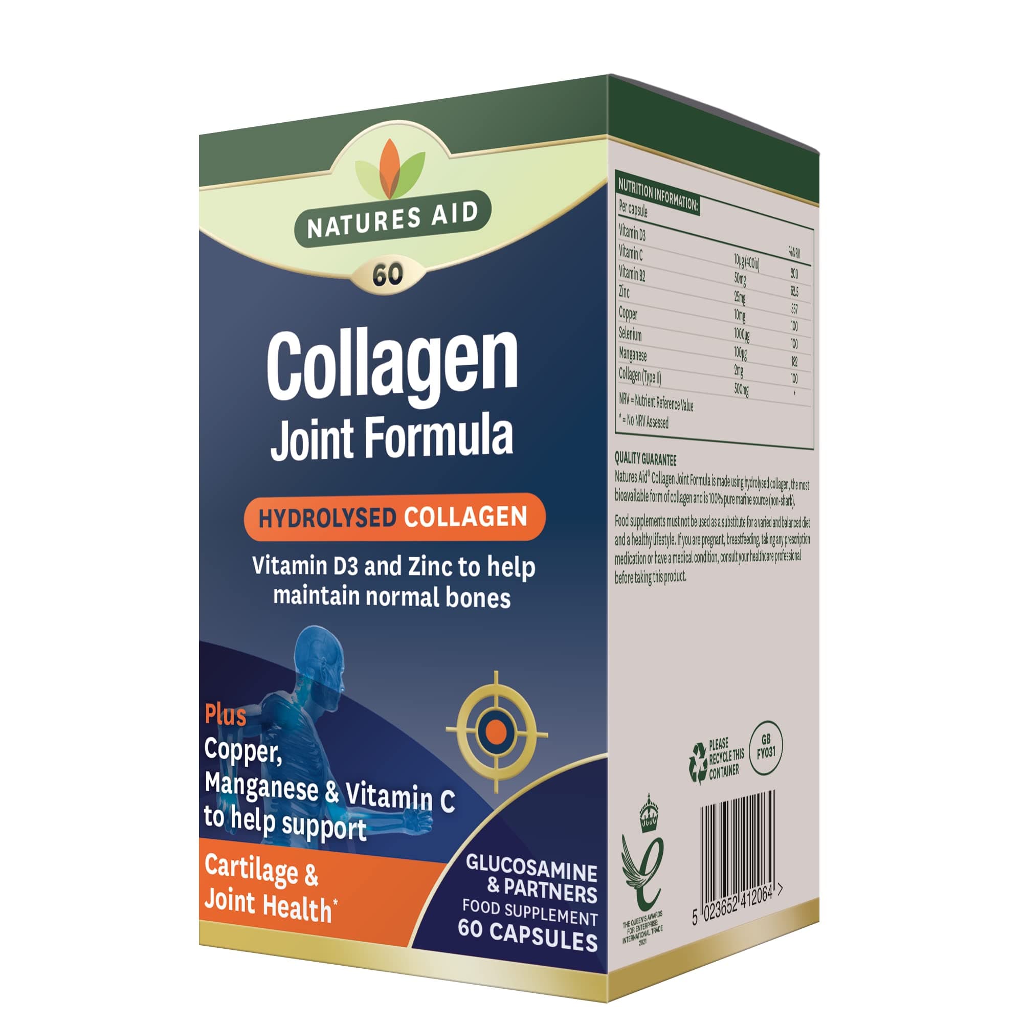 Natures Aid Collagen Joint Formula 60 Capsules
