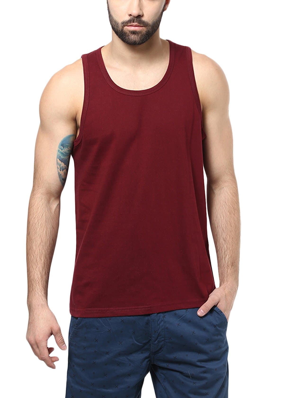 Unisopent Designs Solid Men's Sando
