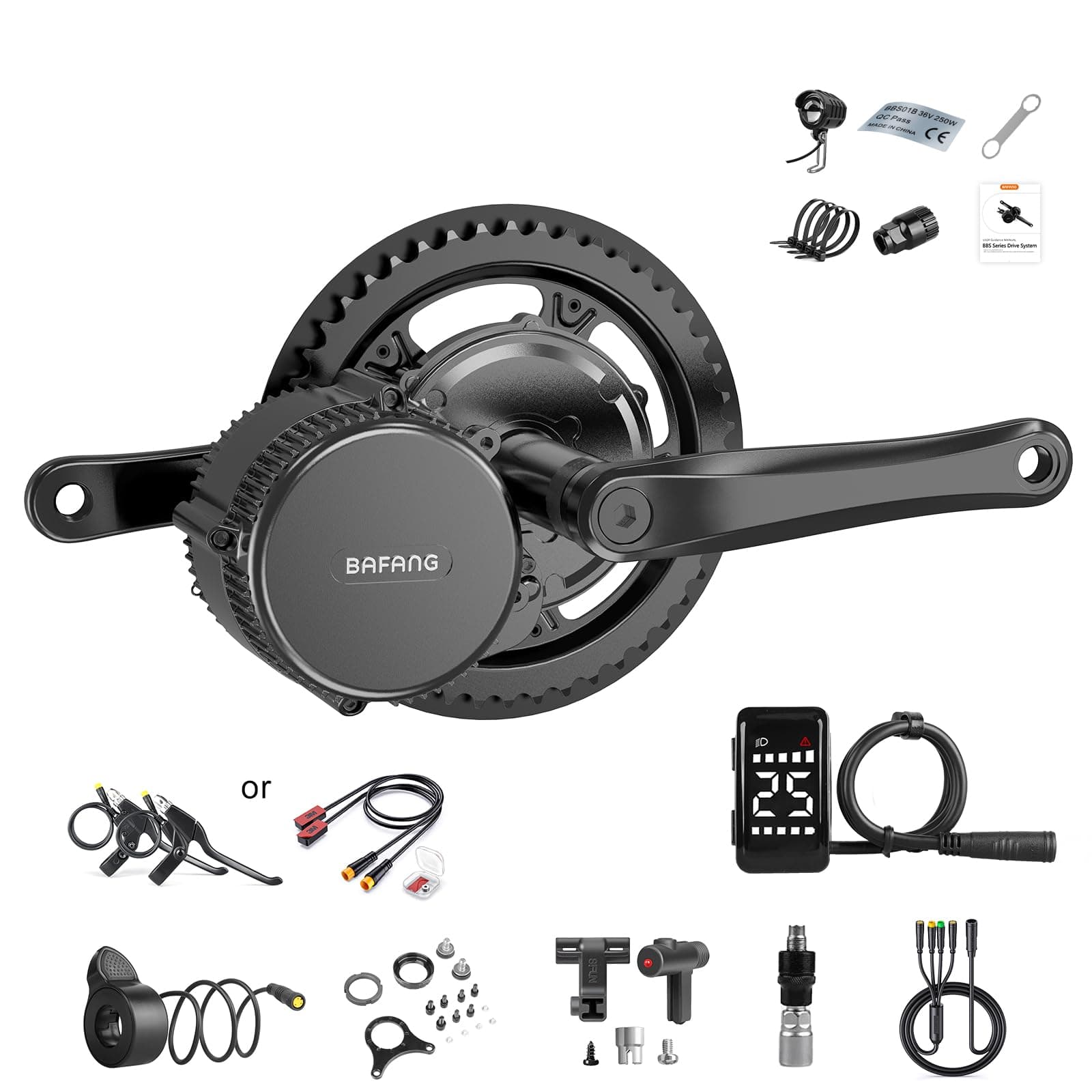 BAFANG 750W Mid Drive Kit,Mid Drive Ebike Conversion Kit Brushless Upgraded Motor with DZ40 Digital Display and 52T Chainring for Commuter Bike,Recumbent Trike,Mountain Bike,Cargo Bike