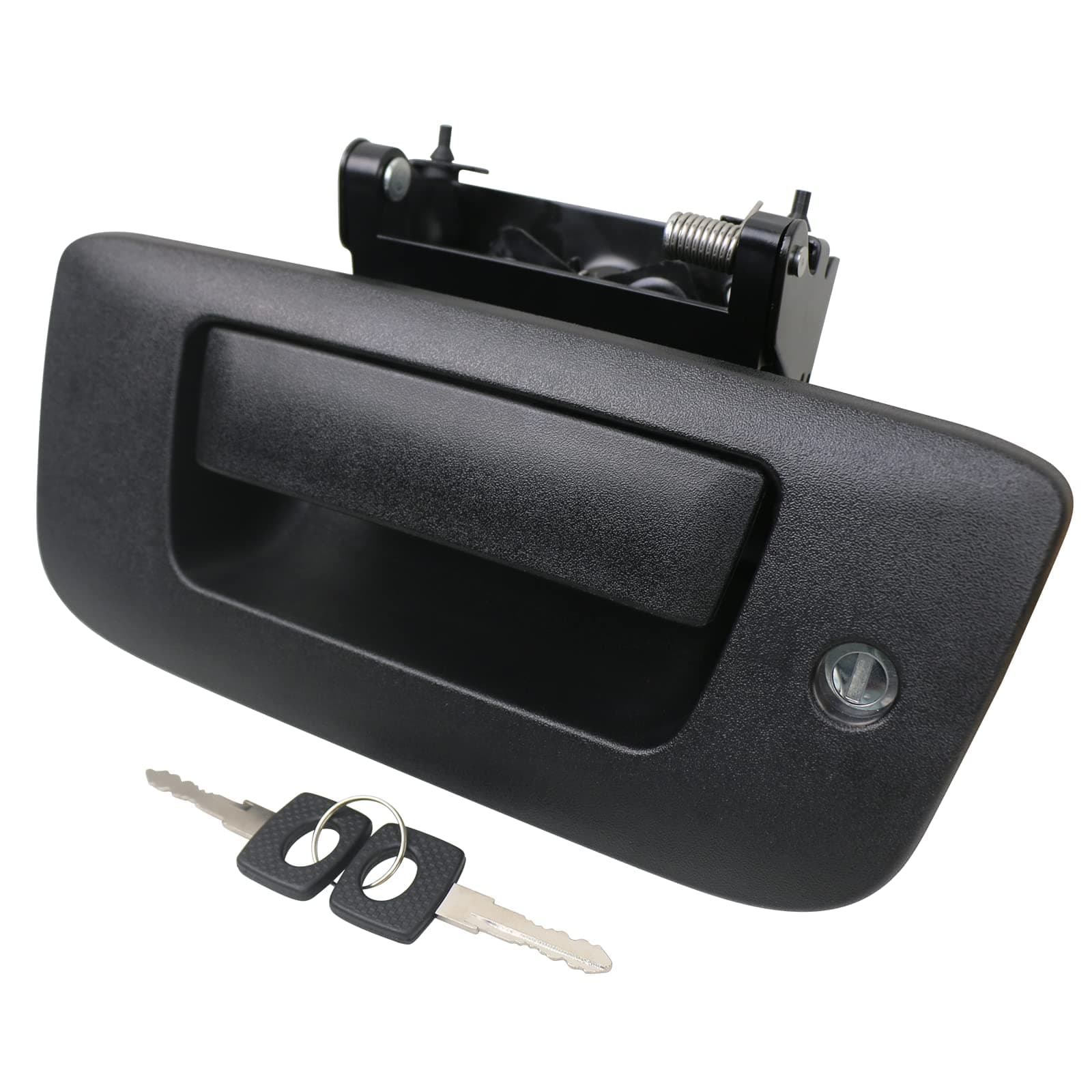 APPERFiT Tailgate Handle Latch w/Lock & Bezel Compatible with 2007-2014 Chevrolet Chevy Silverado GMC Sierra Truck Pickup 1500 2500HD 3500HD Replaces 22755305