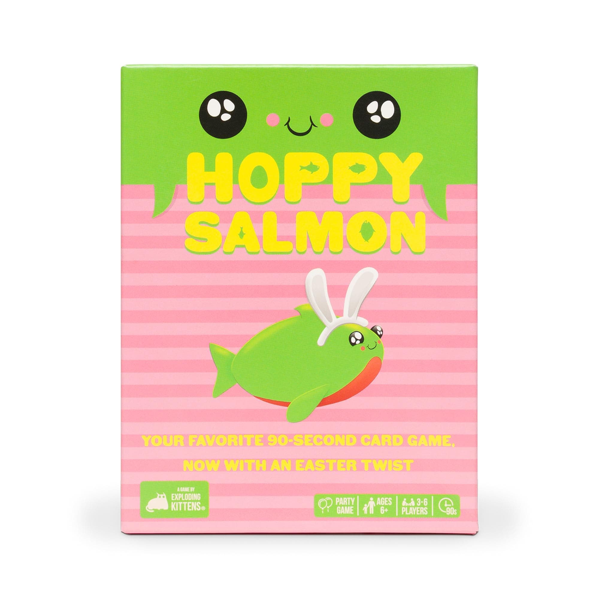 Hoppy Salmon by Exploding Kittens - 3-6 Players - Ages 6+ - 90 Second Rounds - Easy to Learn Quick Matching Card Game - Party Game, Family Game Night, Kid and Adult Card Game