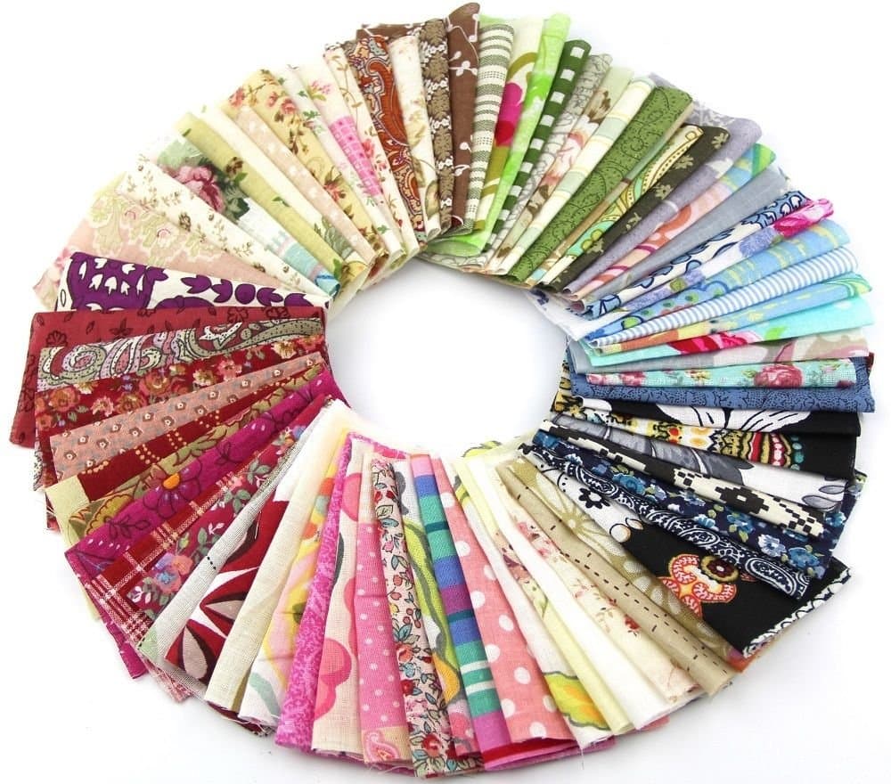 50pcs 10 * 10cm Fabric Patchwork Craft Cotton Material Batiks Mixed Squares Bundle