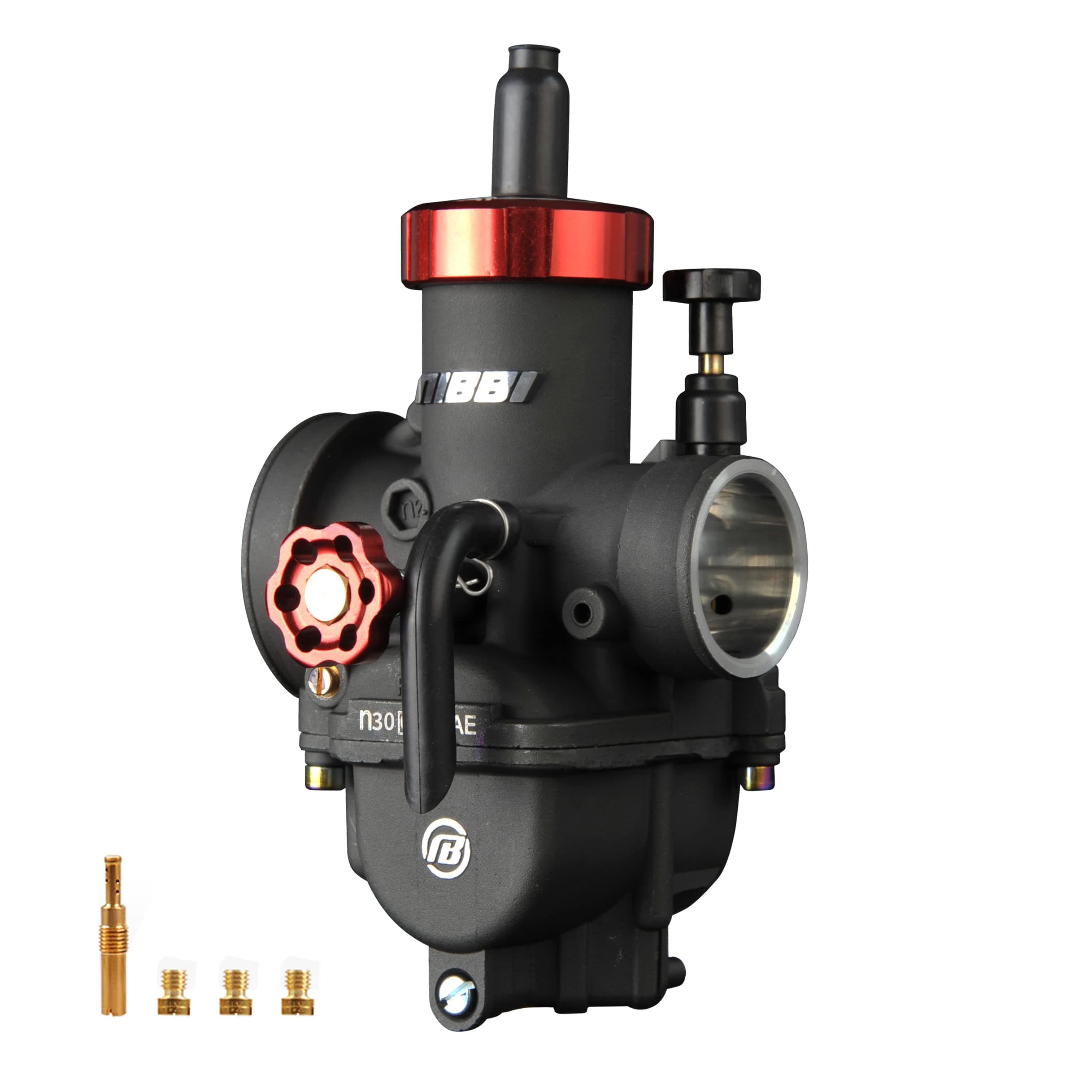 NIBBI Replacement Orginal High Performance Speed Modified Carburetor PE30MM Main jet Slow jet Fit Motorcycle Scooter Atv Dirt bike 180CC-300CC Honda Yamaha Suzuki Kawasaki CG GY6 Engine