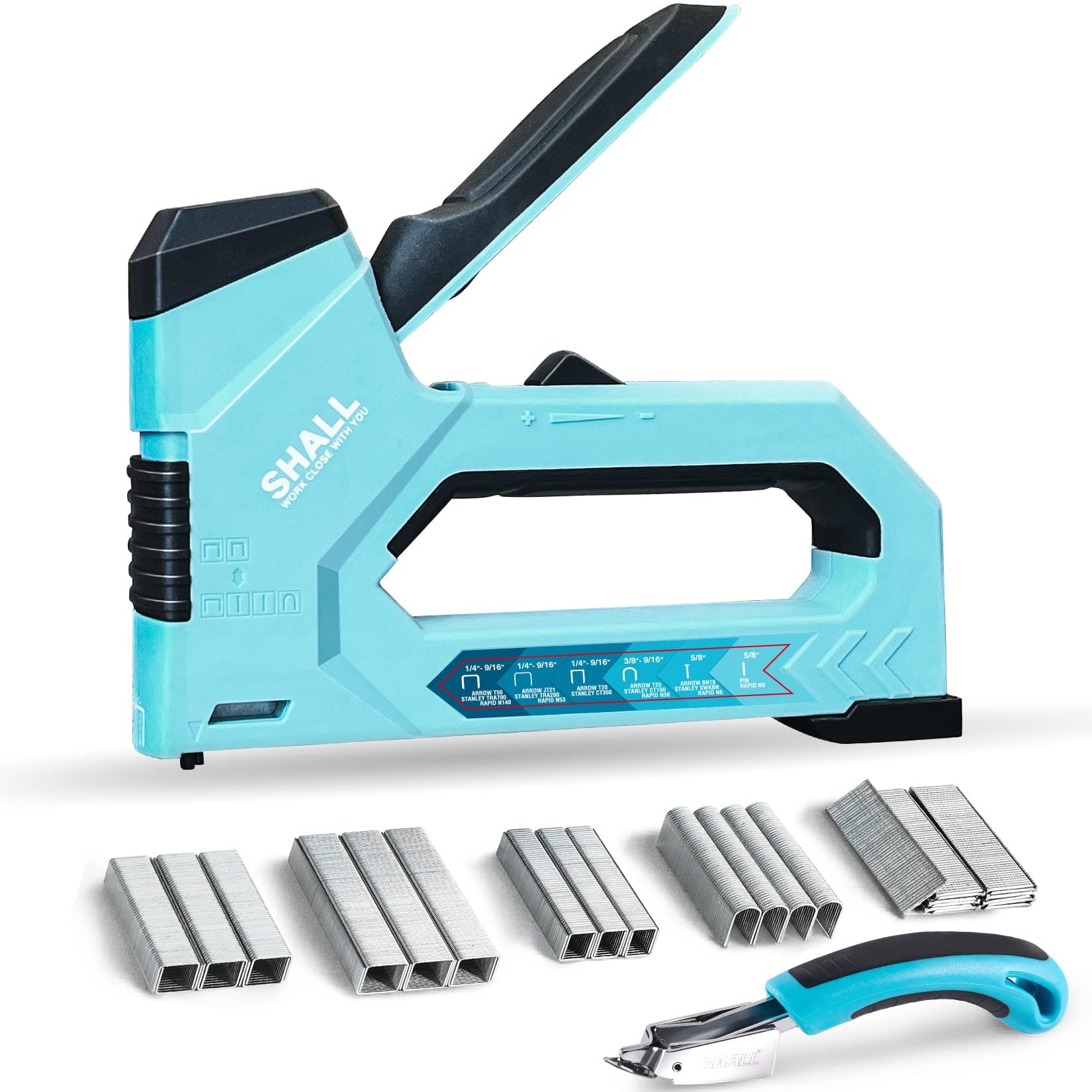 Blue 6-In-1 Staple Gun