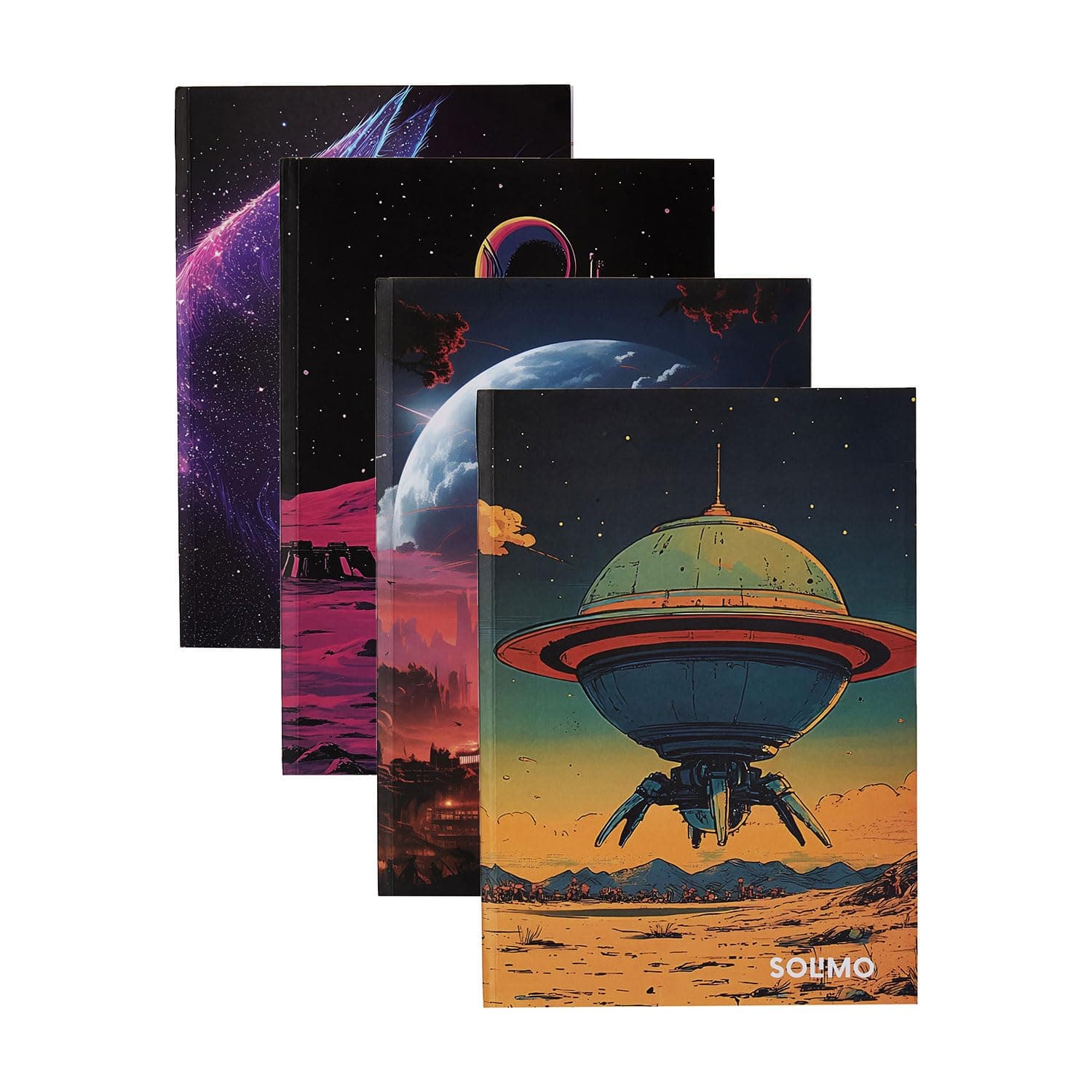 - Amazon Brand - Solimo Long Size Notebook | 384 Pages | Single Line | A4-29.7cm x 21.0cm | Ruled Notebooks for School Students | Pack of 4