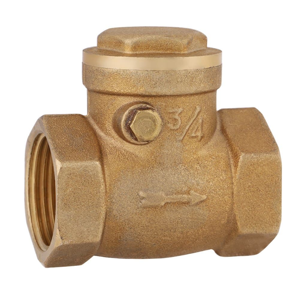 Check Valve,1pc DN20 Female Thread Brass Non-return Swing Check Valve 232PSI Prevent Water Backflow Made of Brass Material