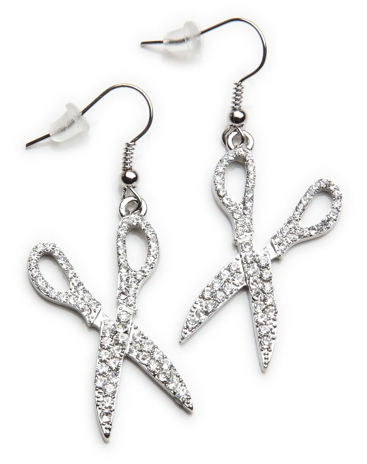 All Bling Scissor Earrings