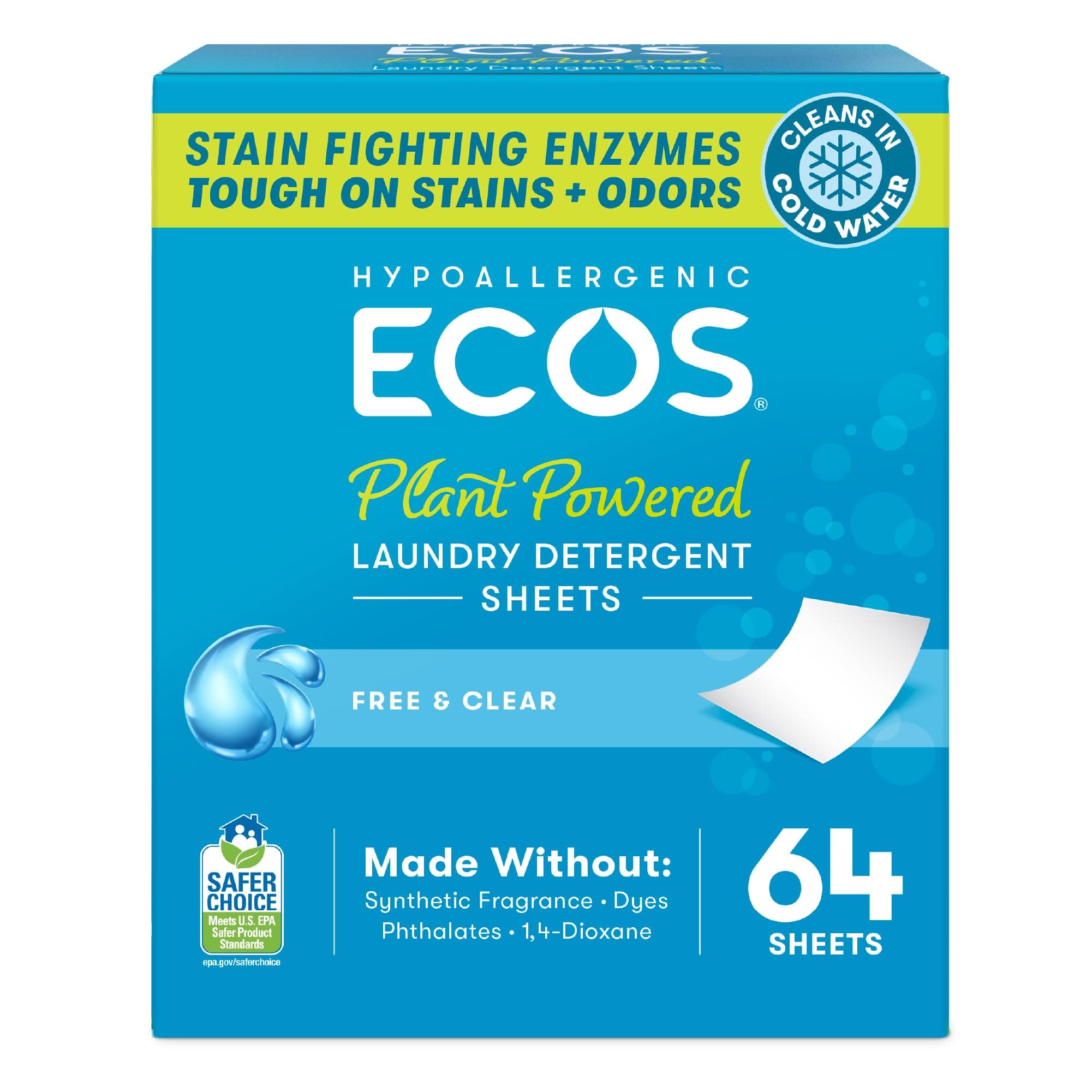 ECOS Laundry Detergent Sheets Vegan