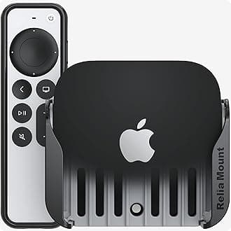ReliaMount Mount for Apple TV (Black and Dark Gray Apple TV Mount Plus Black Case)