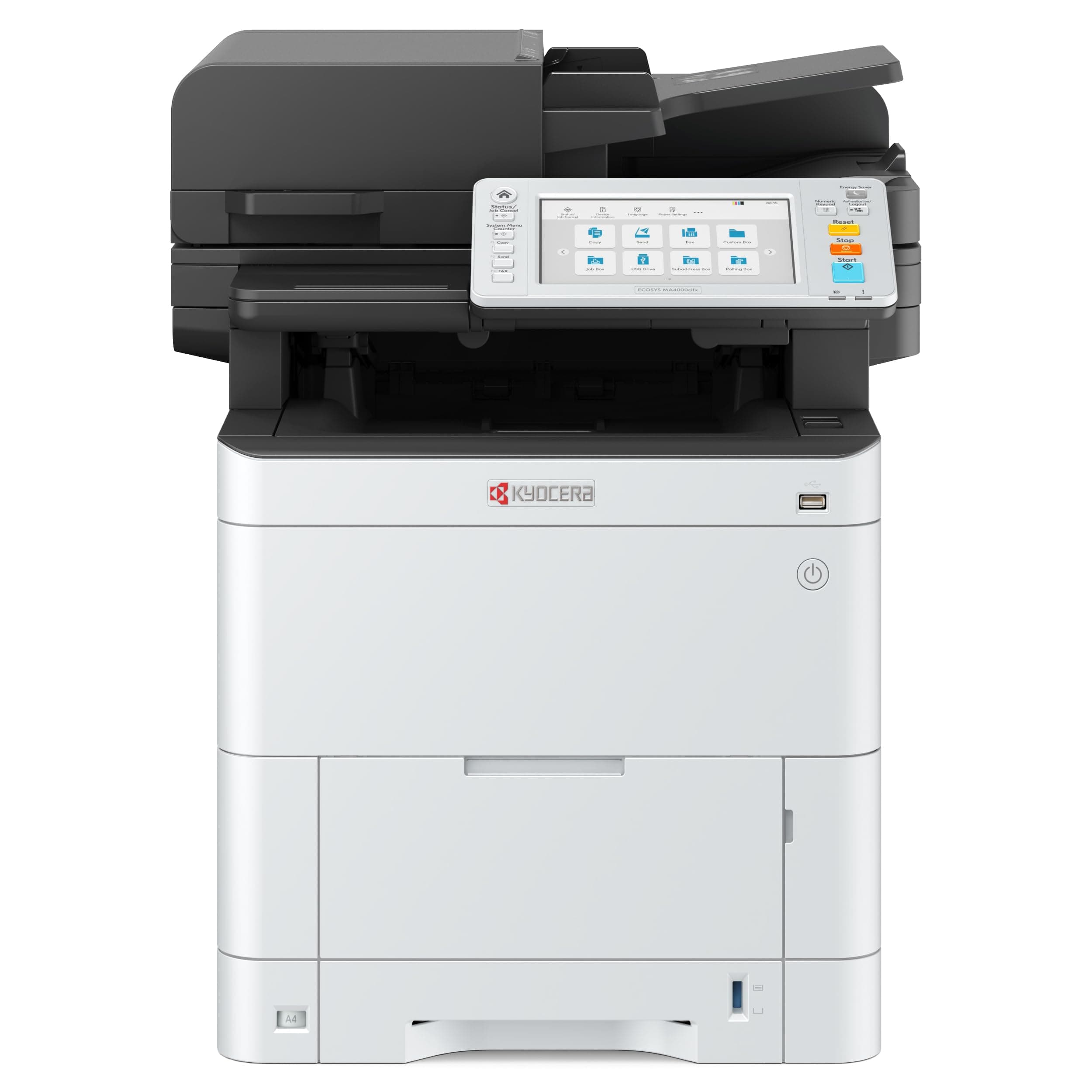 ECOSYS MA4000cifx All-in-One Color Laser Printer (Print/Copy/Scan/Fax), 42 ppm, 1200 dpi, Gigabit Ethernet & HyPAS Capable, 7 inch Touchscreen Panel, Dual Scan Document Processor