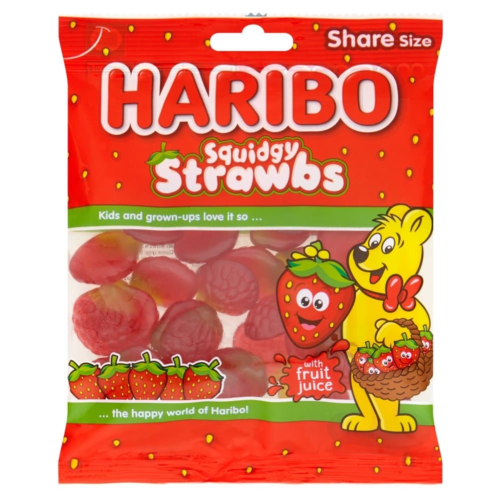 Squidgy Strawbs Sharing Bag, 140g