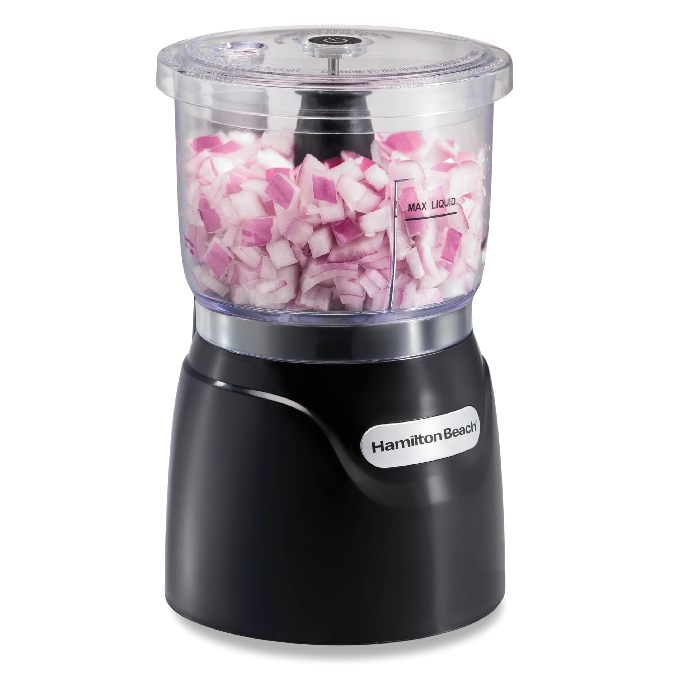 Hamilton Beach Stack And Press 3-Cup Chopper Home Good - Black