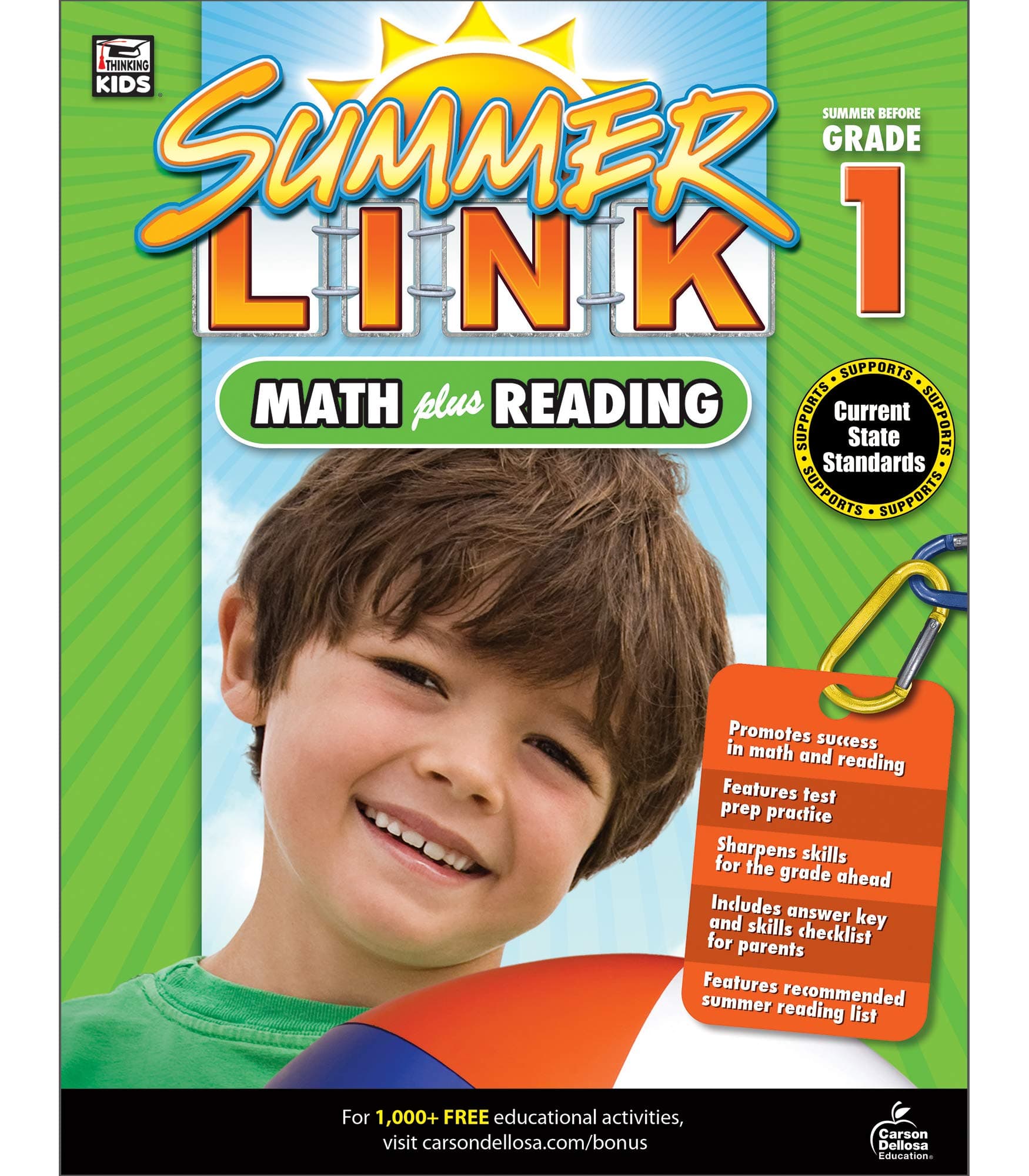 Math Plus Reading Workbook: Summer Before Grade 1 (Summer Link) Paperback – February 3, 2014