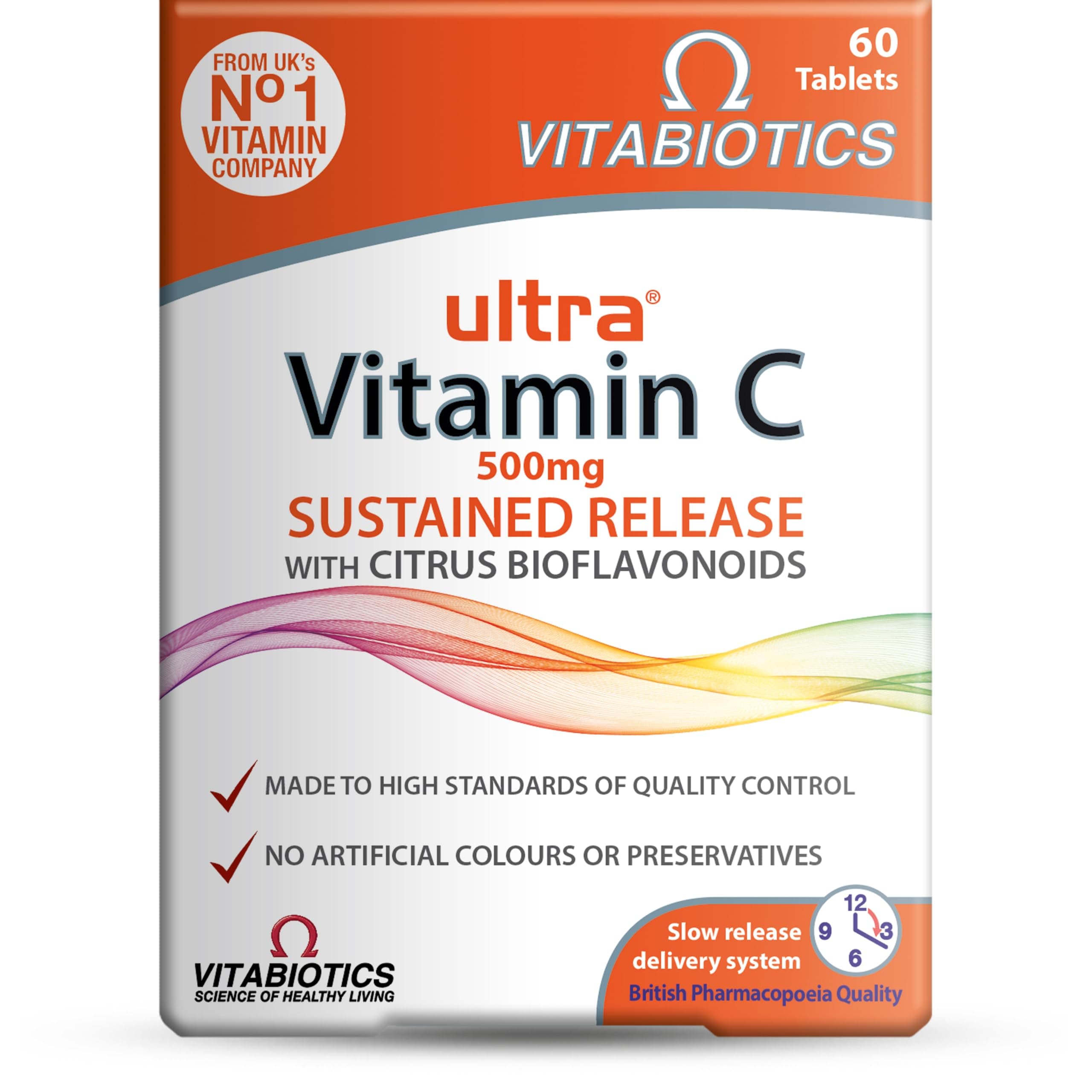 Vitamin C Tablets Sustained Release with Bioflavonoids - 60 Tablets