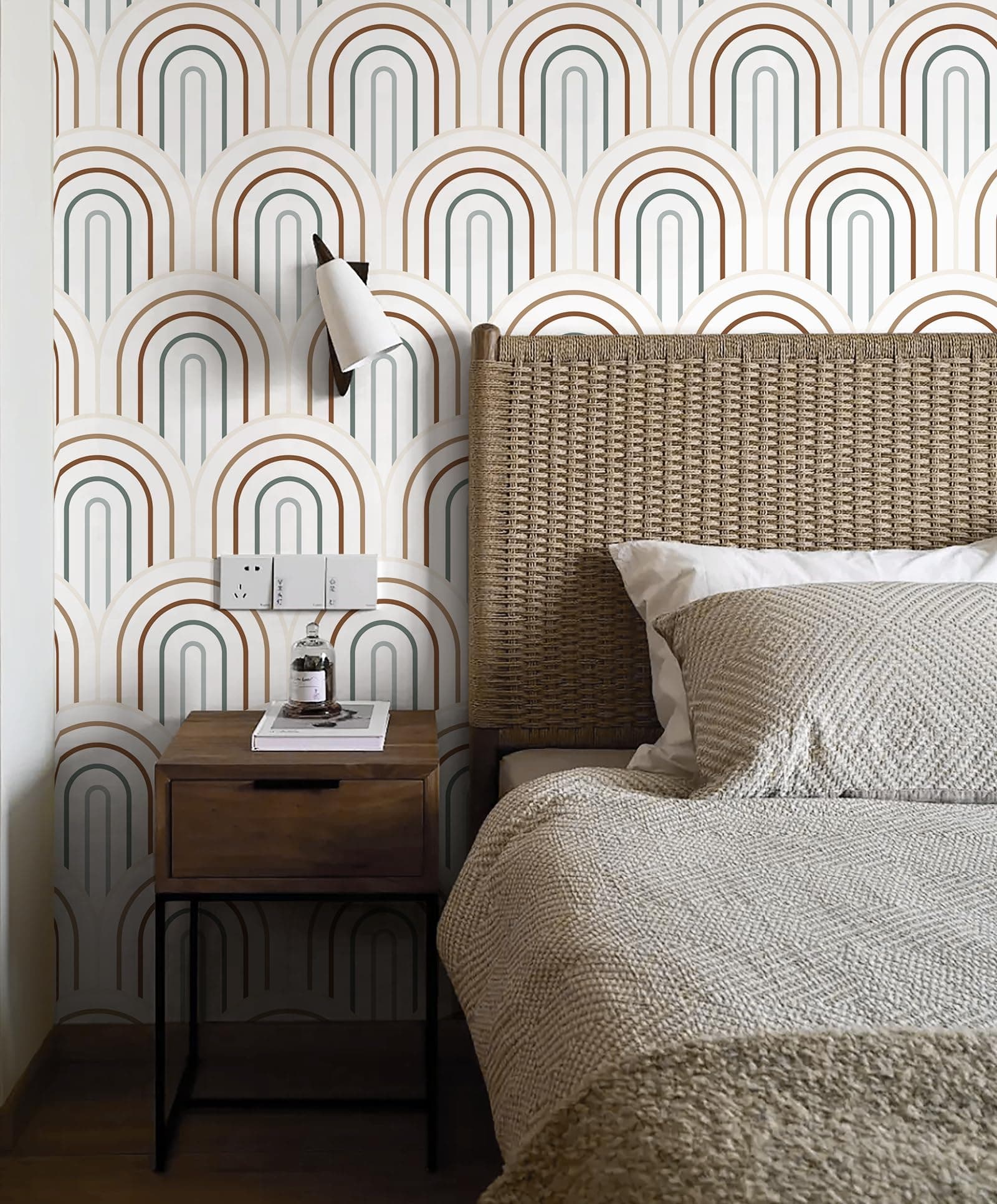 CiCiwind Modern Wallpaper Peel and Stick Boho Contact Paper for Cabinets Colorful Removable Self Adhesive Wall Paper Vinyl Wallpaper for Bedroom Bathroom Nursery Wall 78.7In×15.5In