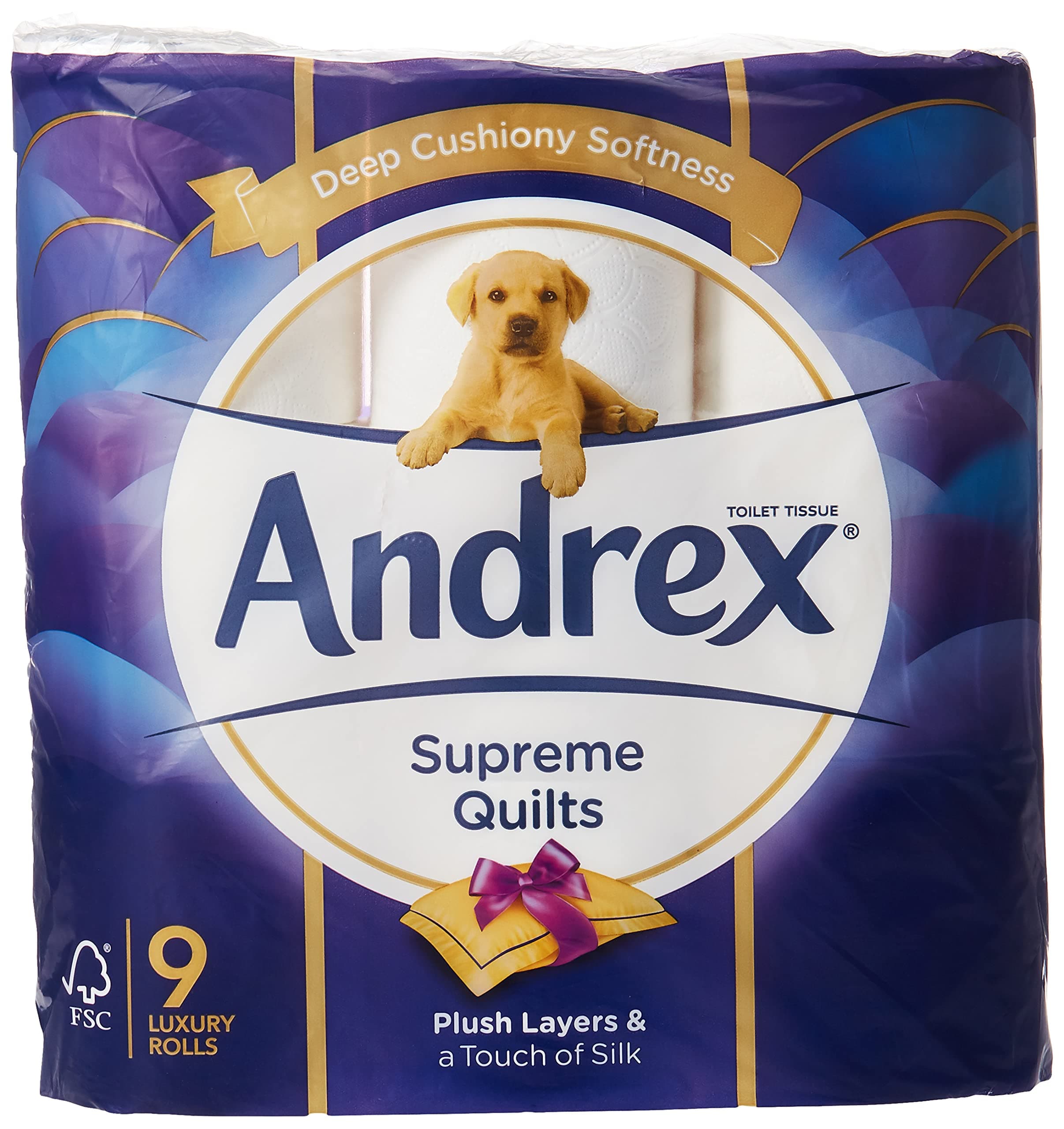 Andrex Quilts Toilet Tissue, 9 Rolls