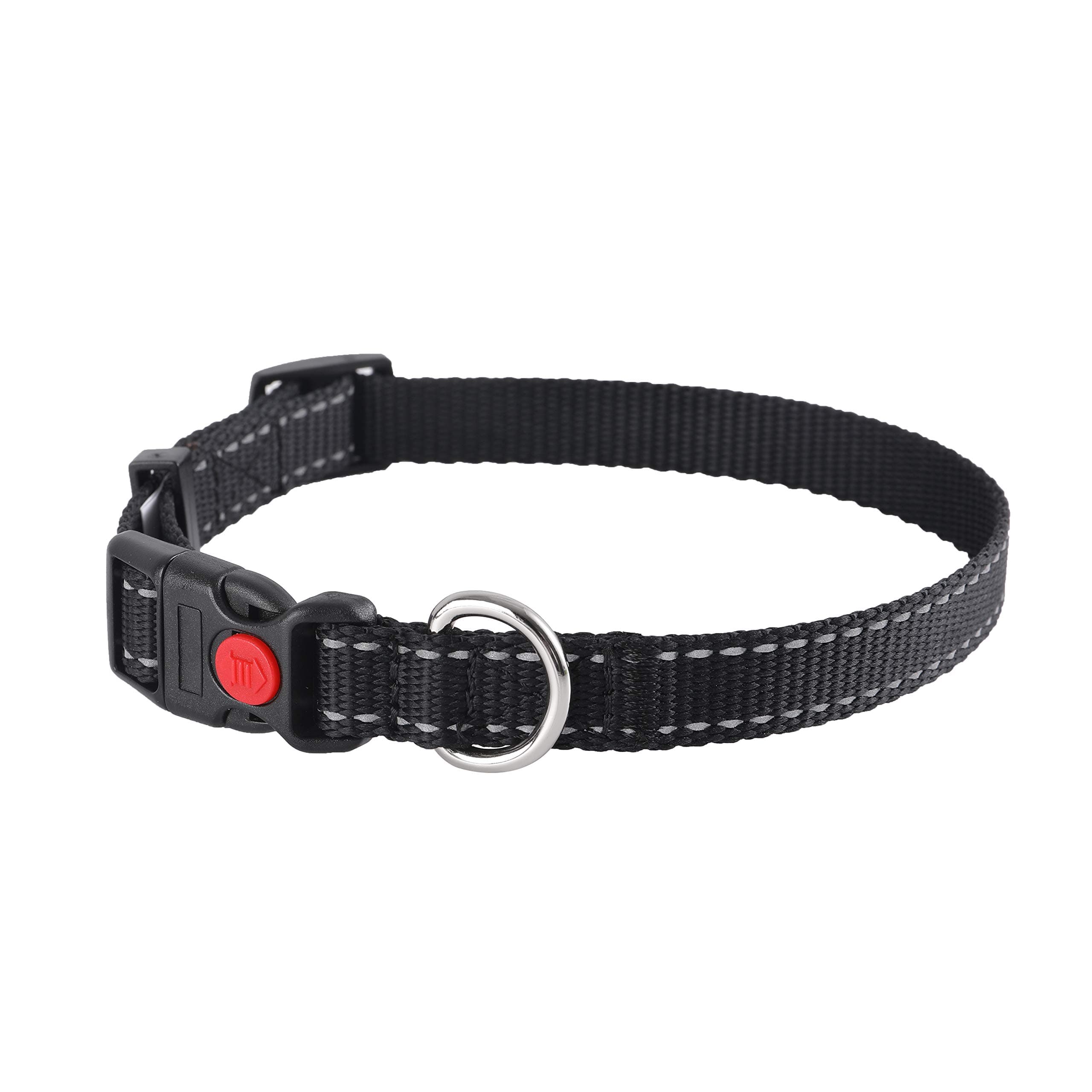 enthun Adjustable Dog Collar, Classic Solid Color, 3M Reflective Strip and Safety Lock Buckle