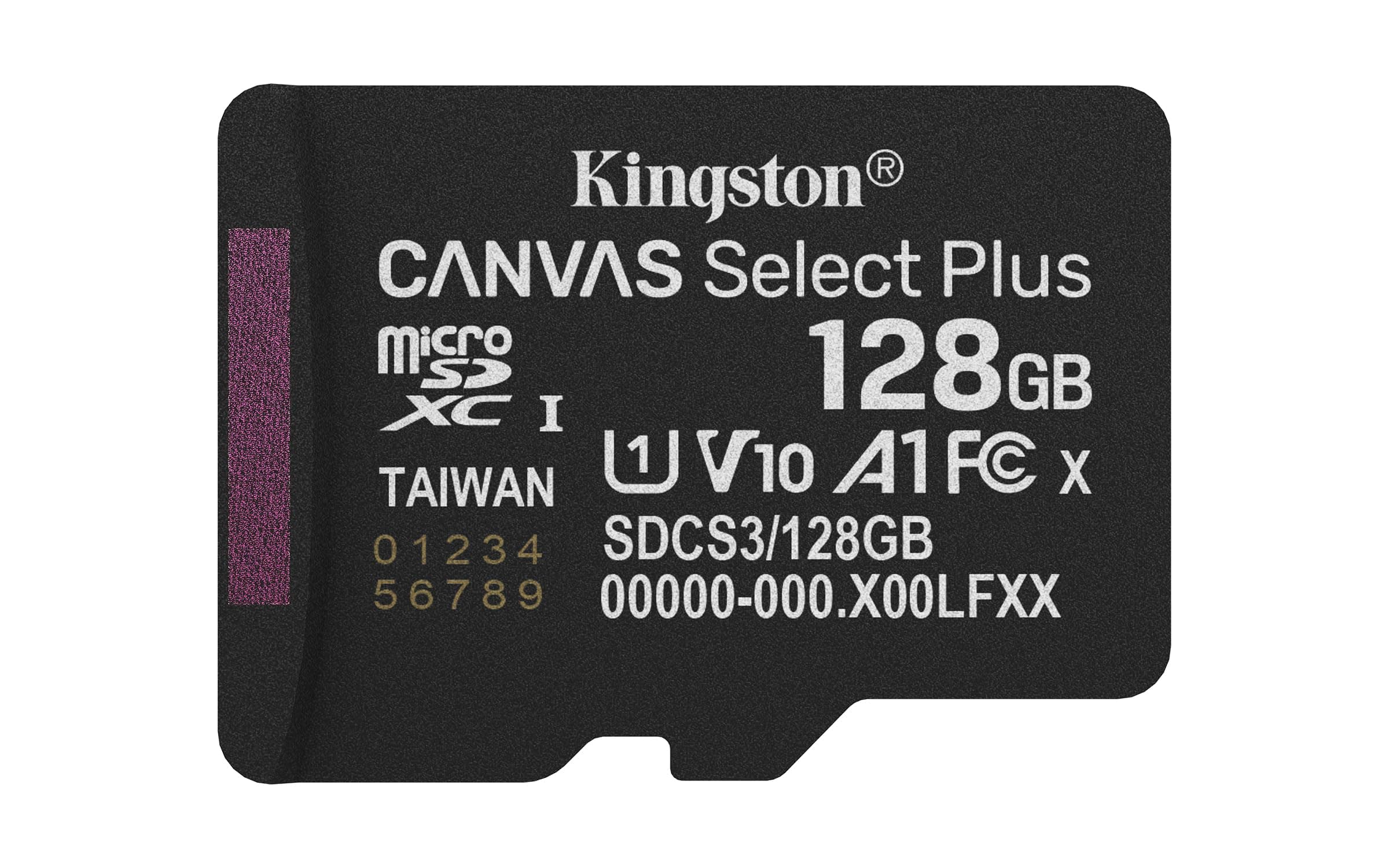 Kingston Canvas Select Plus microSD Memory Card 128GB micSDXC Gen3 150R A1 Single Pack w/o ADP - SDCS3/128GBSP