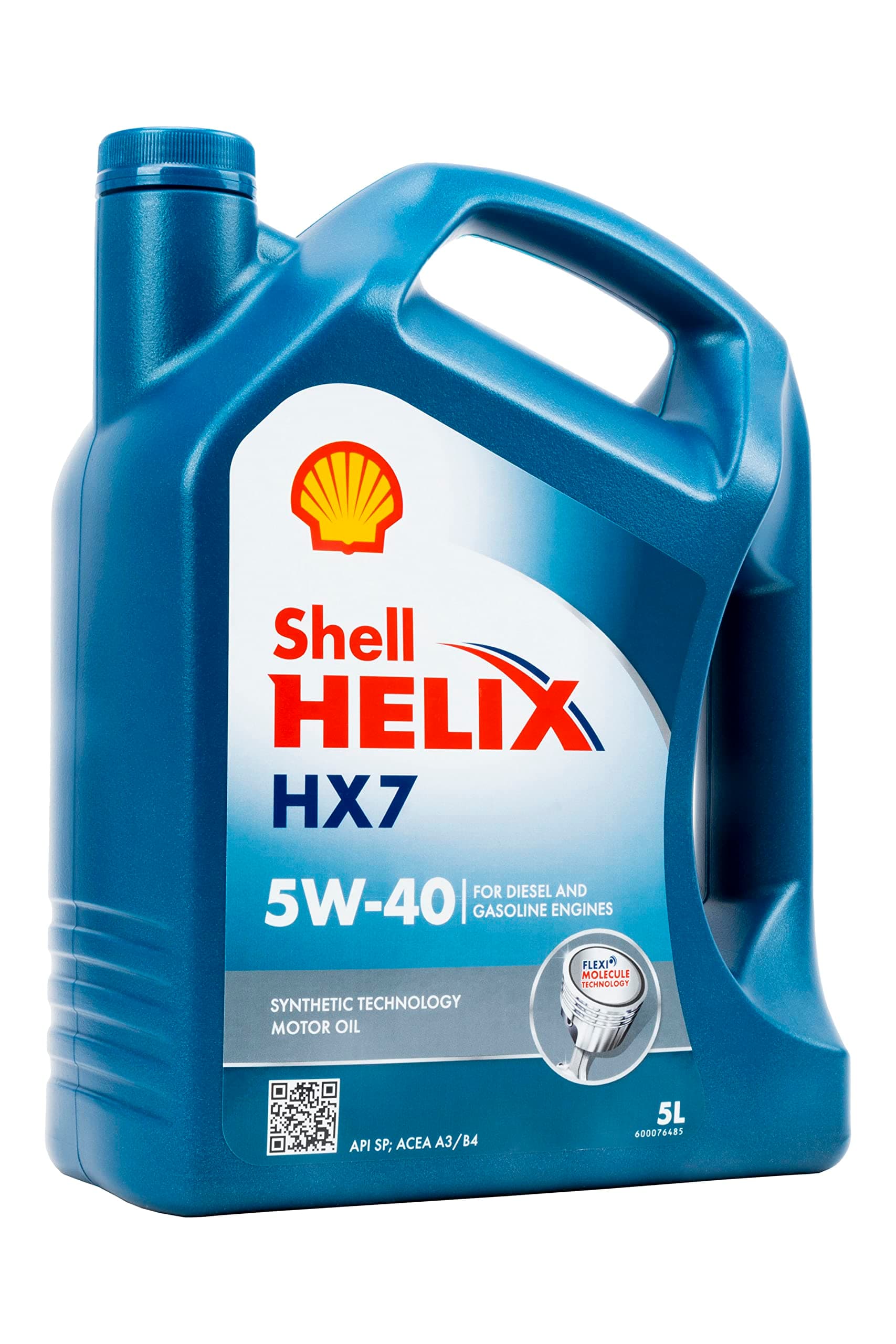 Shell Engine Lubricating Oil Shell Helix HX7 5W-40 5 Litres