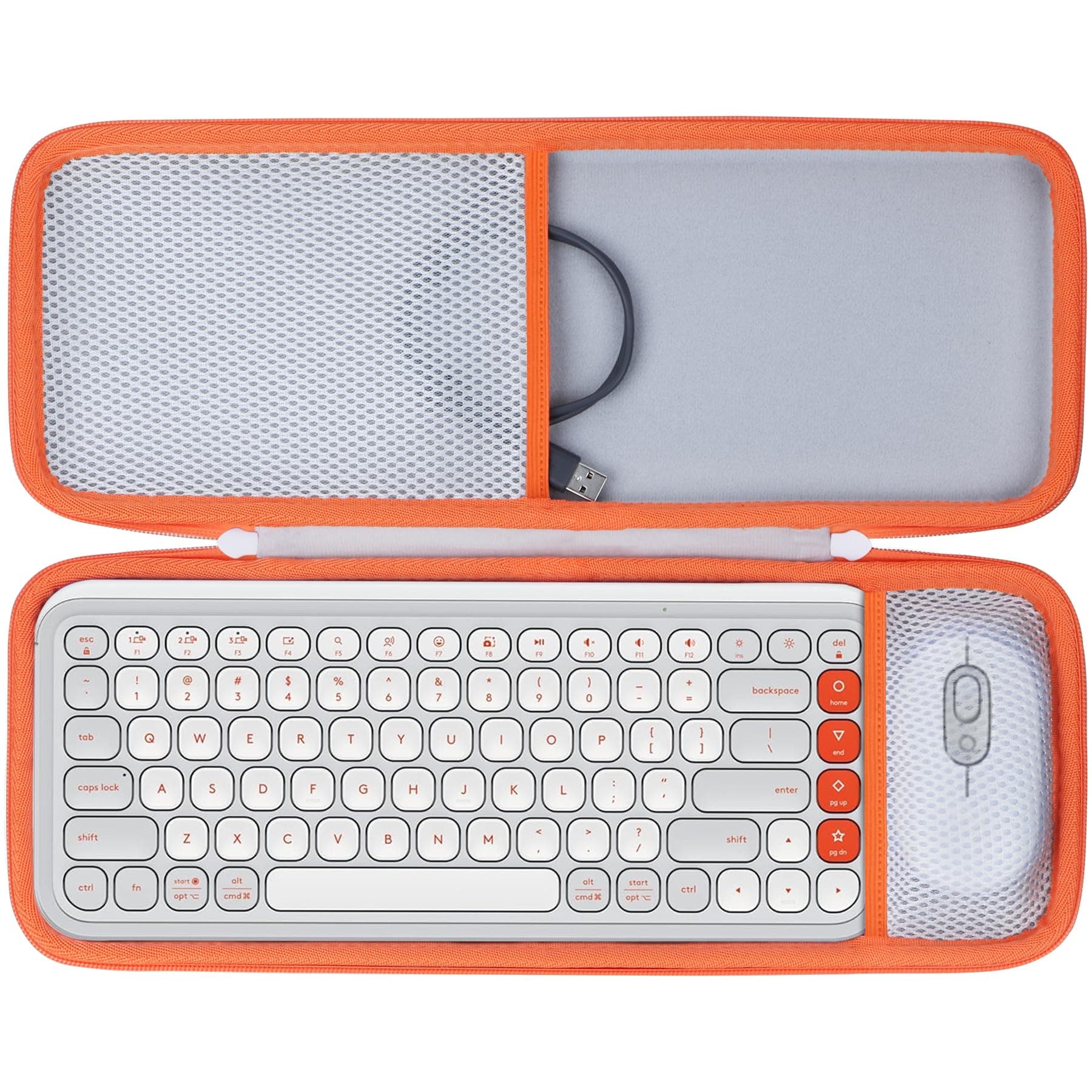 Storage Case Compatible with Logitech POP ICON Combo Keyboard and Mouse Combo (Off White Case)