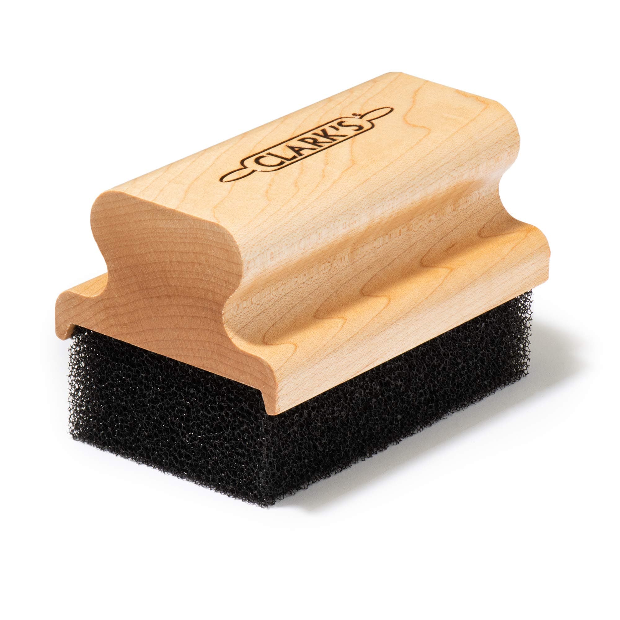 CLARK'S Large Block Applicator - for Chef Restaurant Use - for Chopping Blocks and Countertops - USA Maple Construction - Sponge Oil Applicator - Varnish Wood - Wood Wax Applicator - New V2 Design