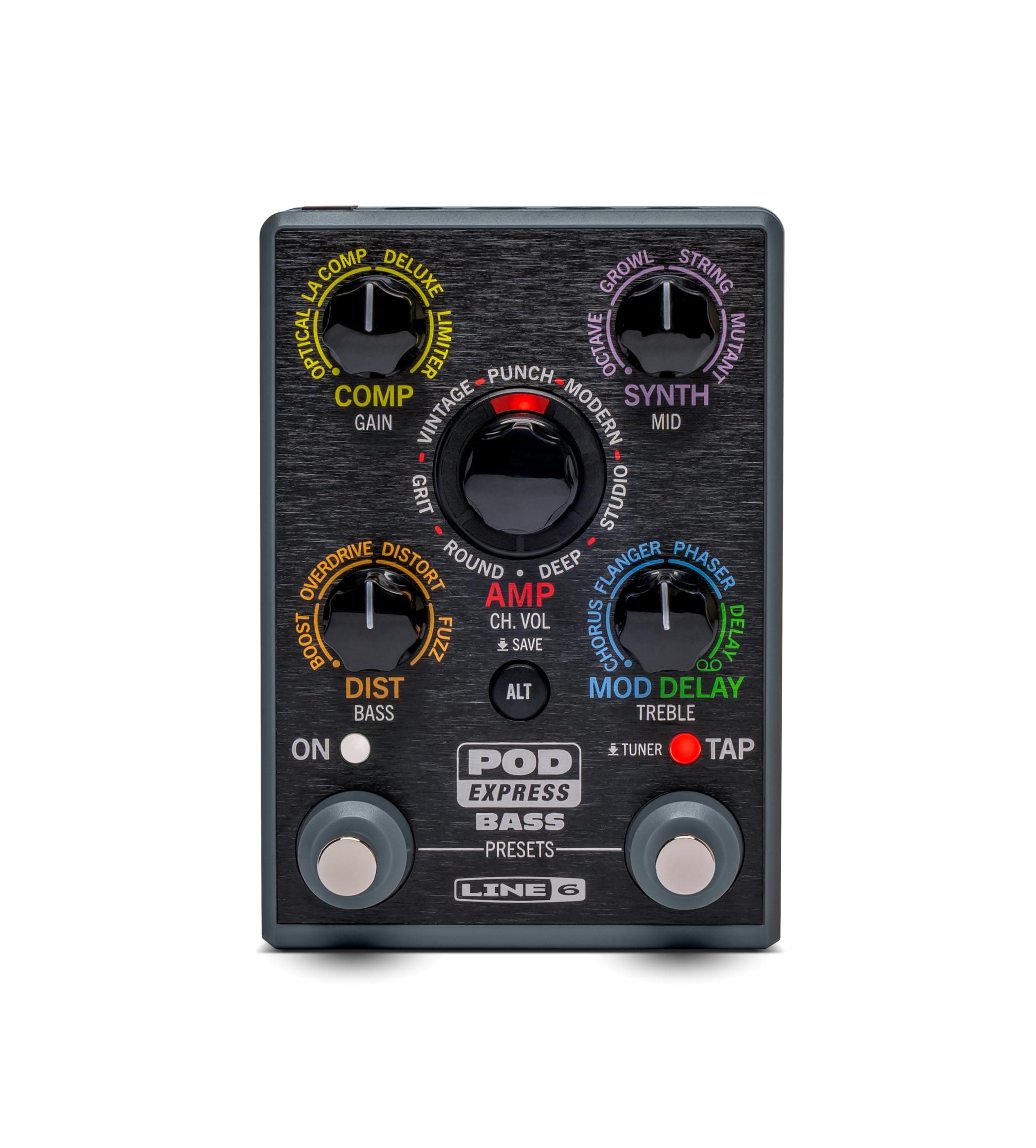 POD Express Bass Amp & Effects Processor with 7 Amp Models, 16 Effect Models, 21 Presets and Simple Controls, Ultra-Portable Lightweight Design