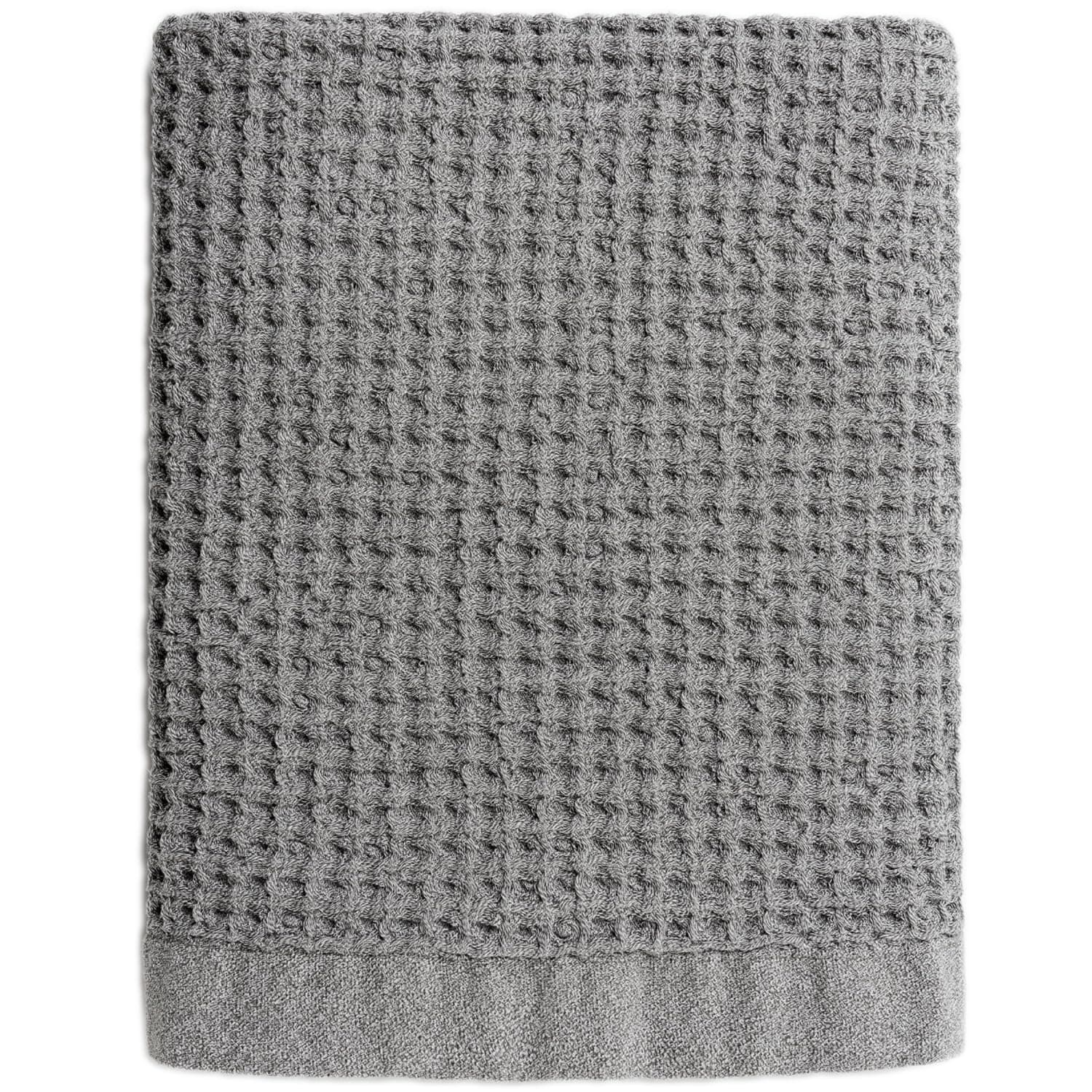 ONSEN Supima Waffle Bath Sheet – Quick Dry Oversized Bath Towel for Bathroom – 100% USA-Grown Cotton, Lightweight & Absorbent – Cinder Grey, 38" x 67"