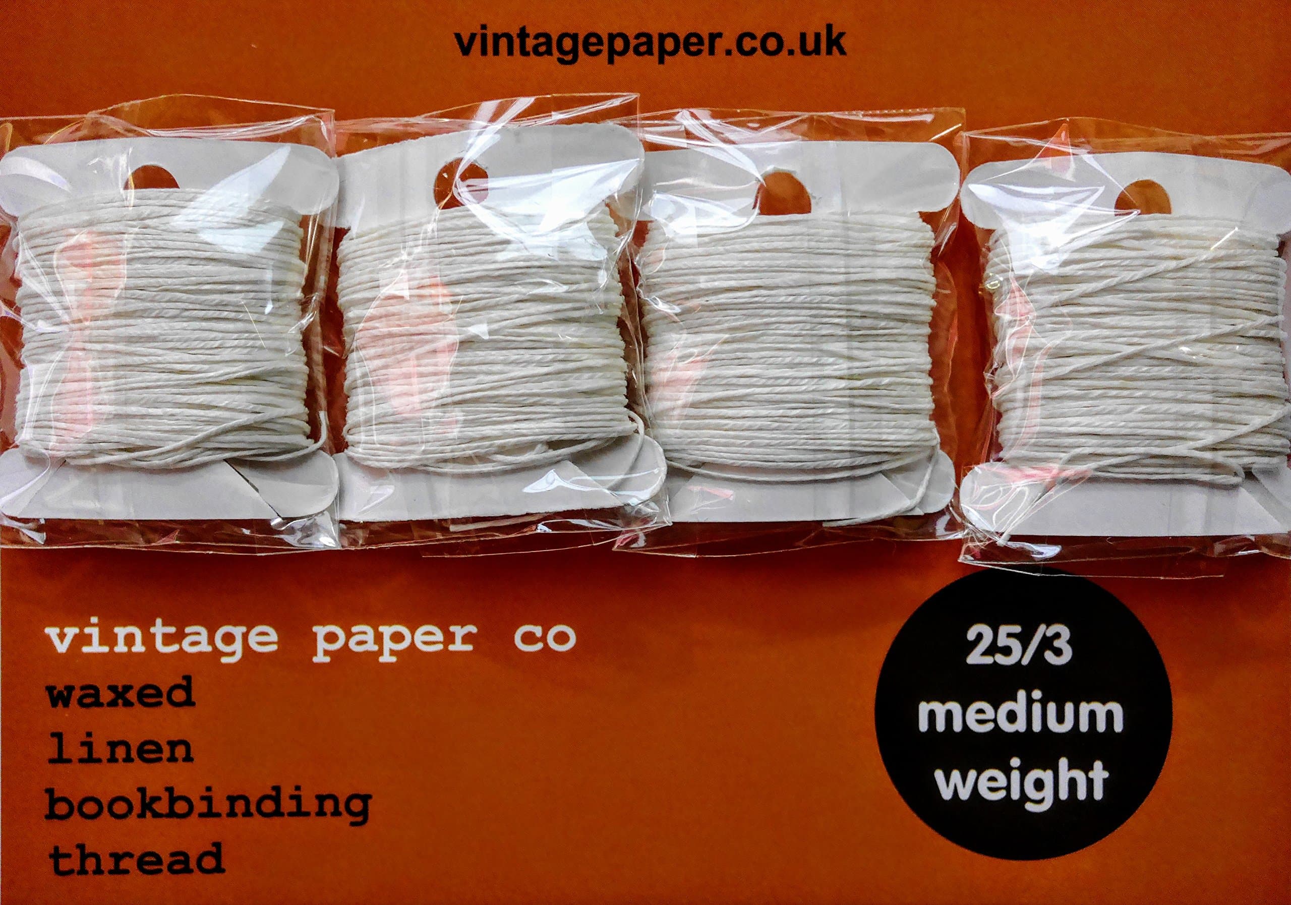 Waxed Linen Bookbinding Thread - 40 metres, Medium Weight (25/3)