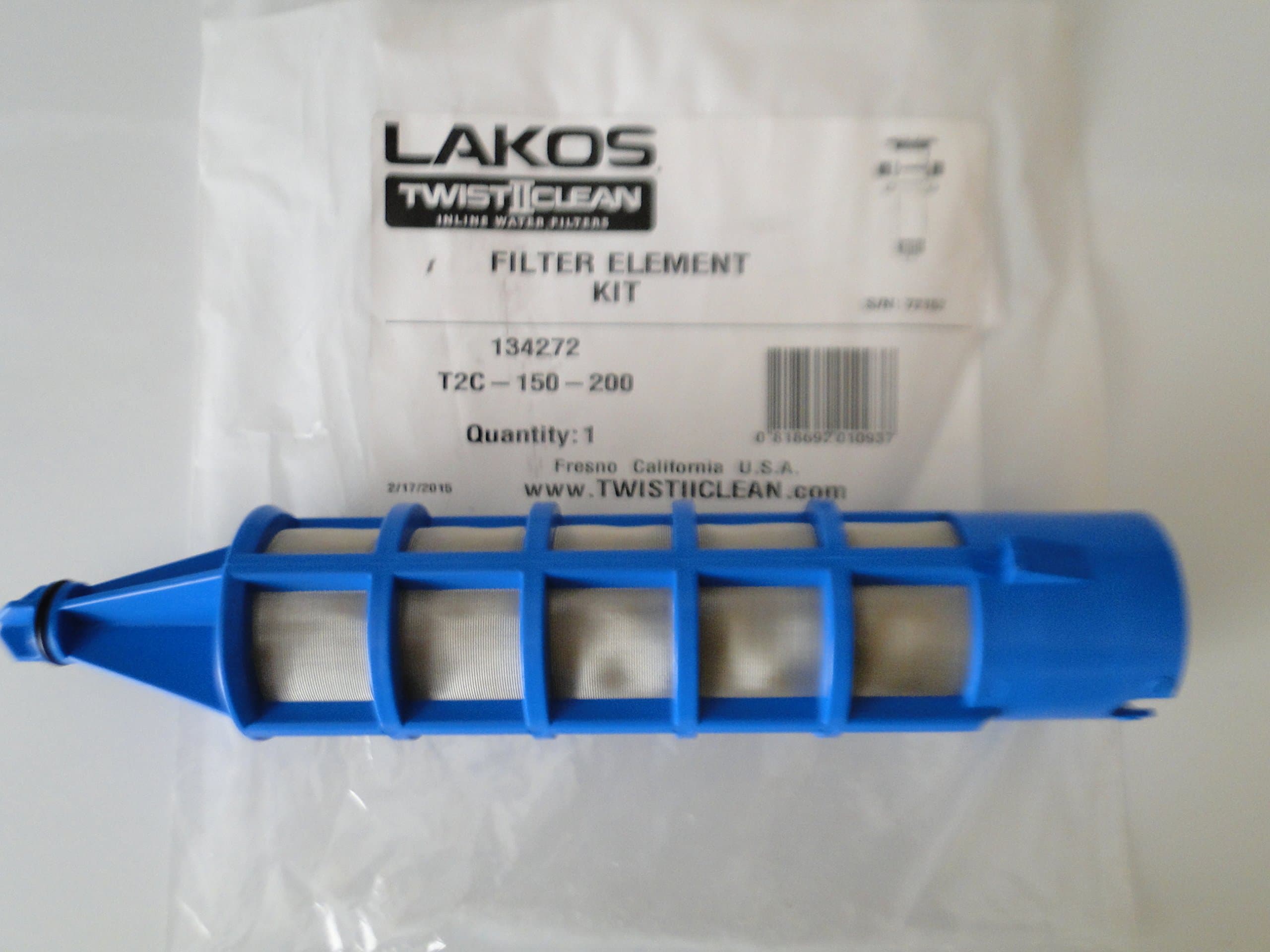 Lakos Filter Element Replacement Kit 1.5" Twist 2 Clean Twist Ii Clean Twistiiclean (200 MESH BLUE T2C-150-200 (134272))