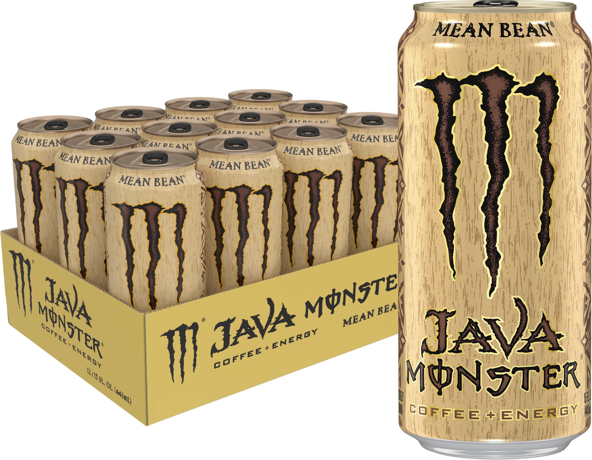 Monster Energy Java Monster Mean Bean, Coffee + Energy Drink, 15 Ounce