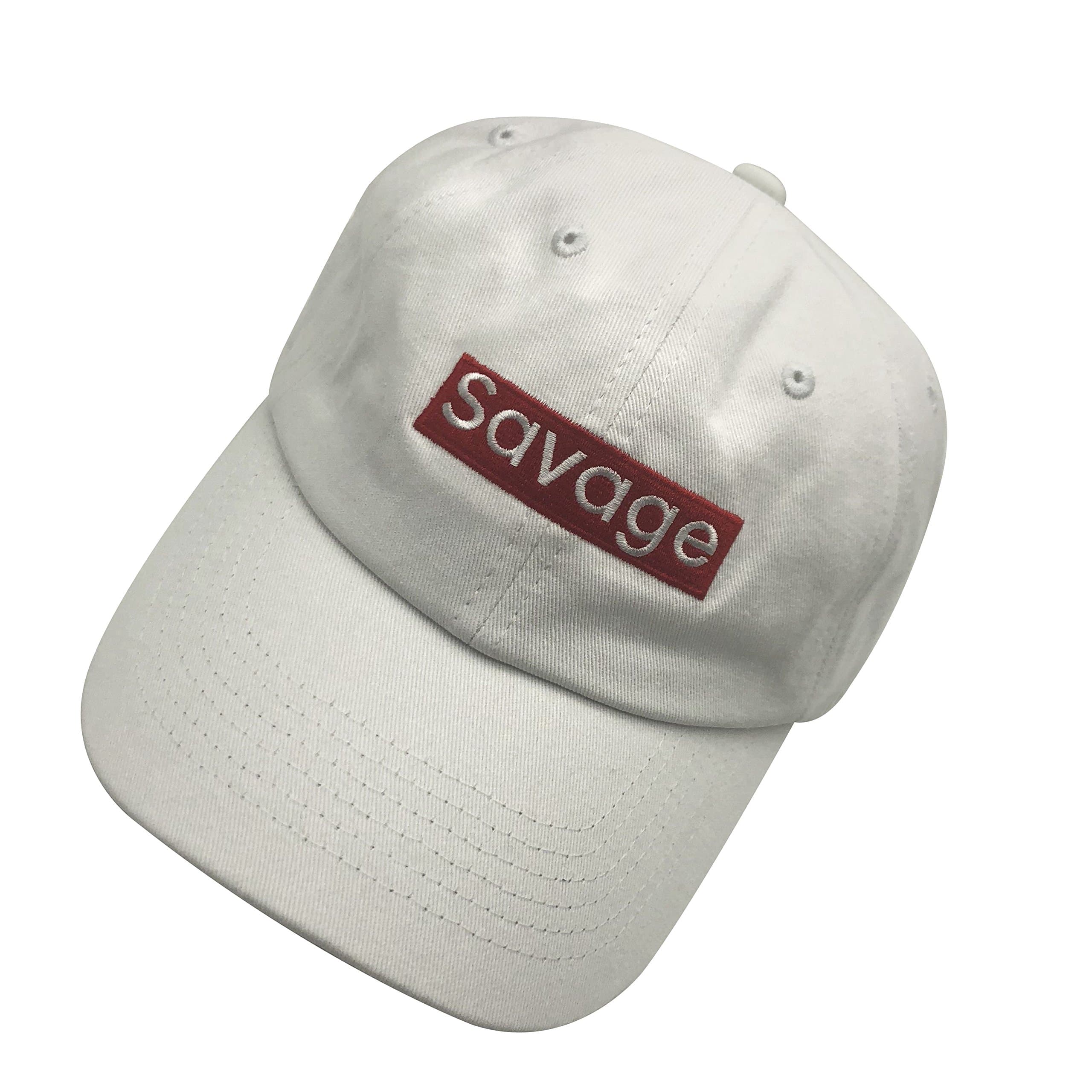 qumeng zzk Savage Dad Hat White