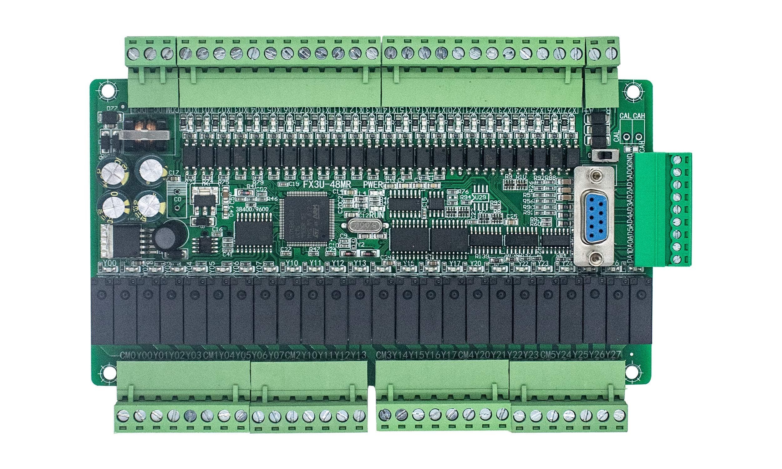 DIY PLC Industrial Control Board FX3U-48MR Support Analog 6AD 2DA programmable Logic Control Board